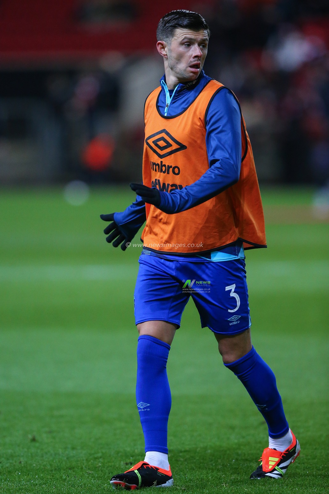 Aaron Cresswell of West Ham United during the pre-game warm up ahead of the Emirates FA Cup Third Round Replay match Bristol City vs West Ham United at Ashton Gate, Bristol, United Kingdom, 16th January 2024

(Photo by Gareth Evans/News Images)
