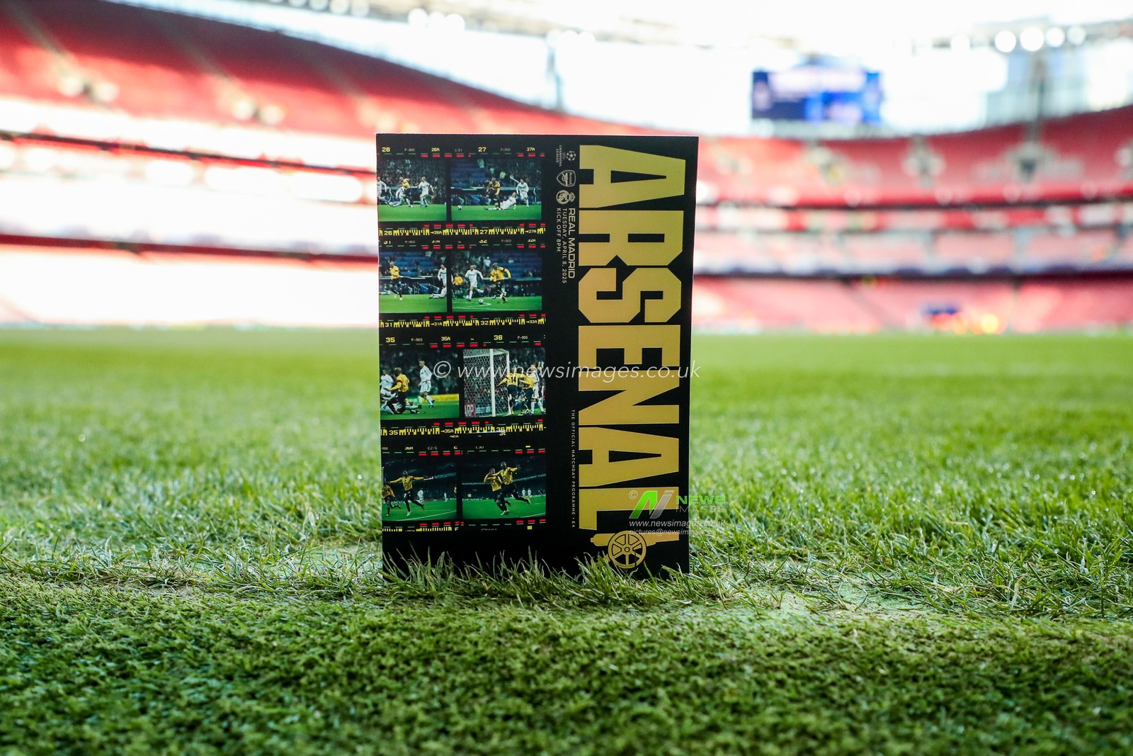 A general view of the match day programme prior to the UEFA Champions League Quarter-finals match Arsenal vs Real Madrid at Emirates Stadium, London, United Kingdom, 8th April 2025

(Photo by Izzy Poles/News Images)