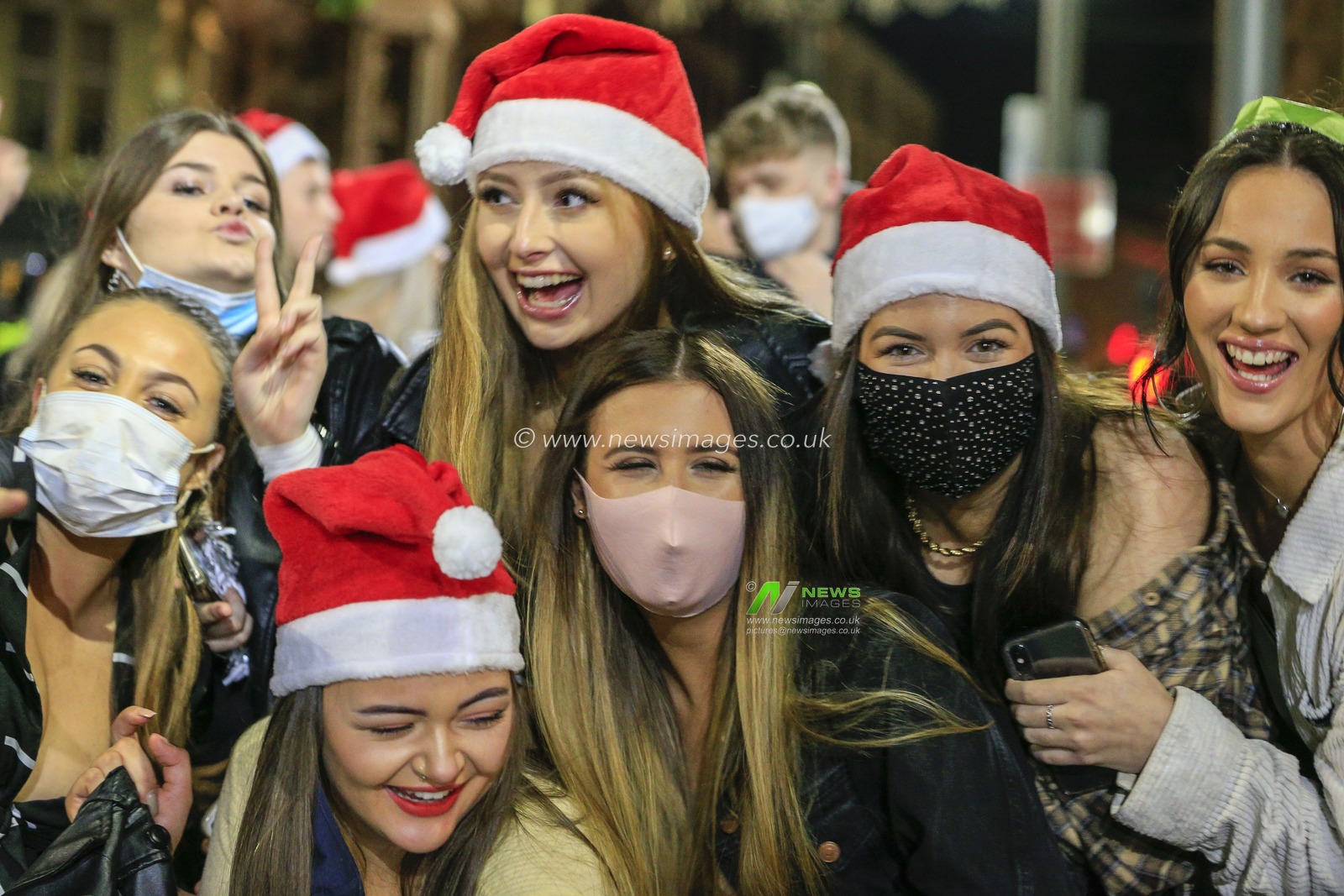 Revellers enjoying a night out in Newcastle upon Tyne's Bigg Market on the eve of the second national lockdown