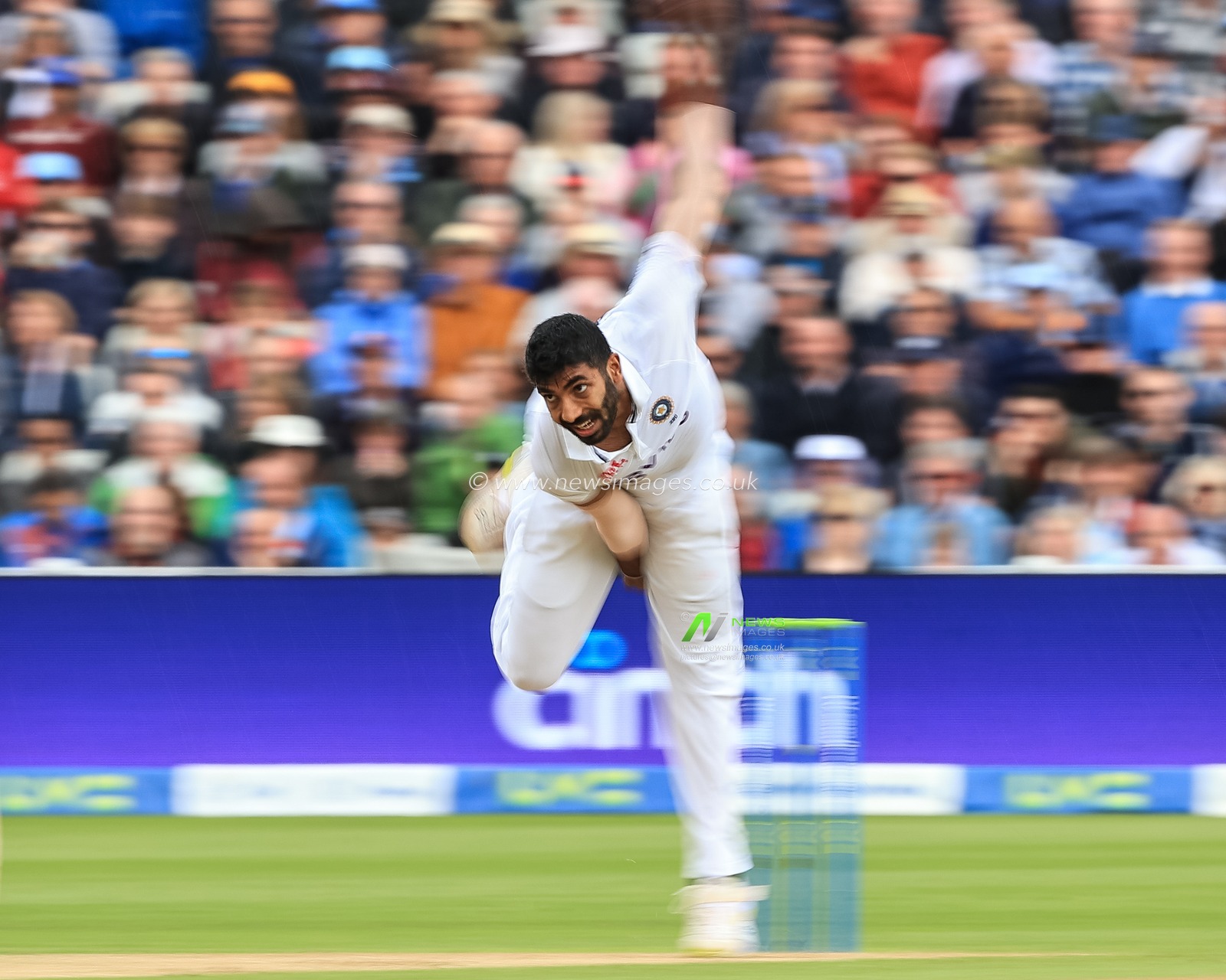 Jasprit Bumrah of India delivers the ball