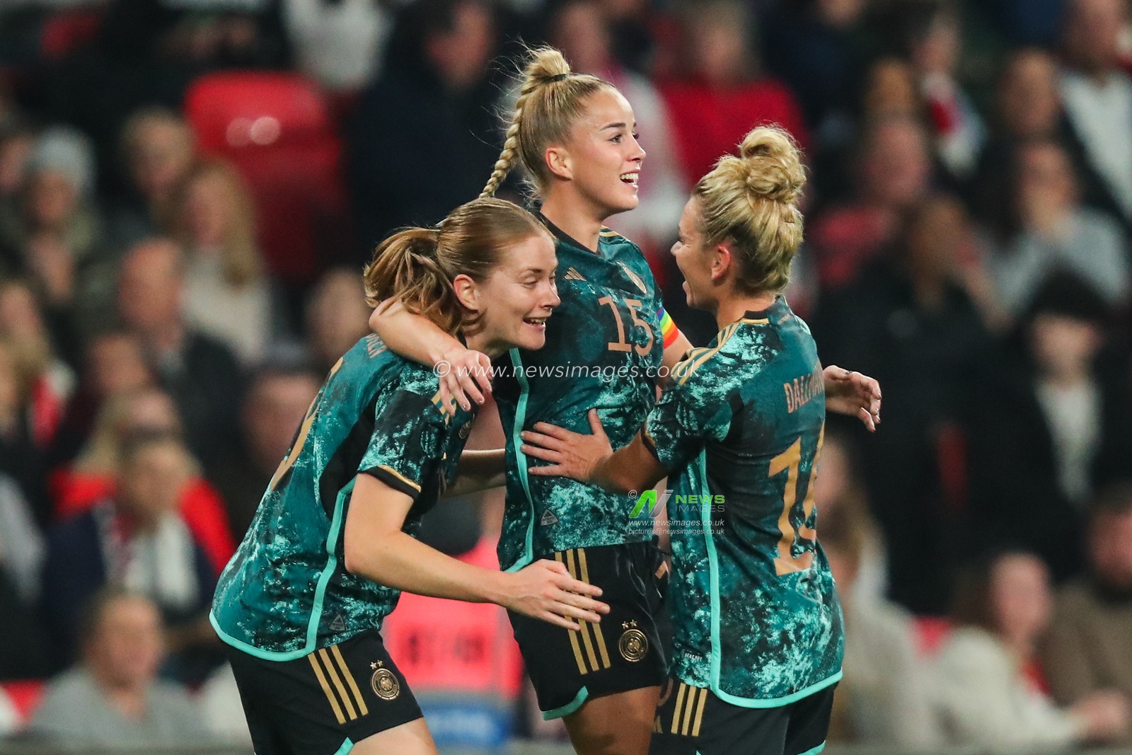 Giulia Gwinn of Germany celebrates her goal to make it 0-2 during the International Friendly match England Women vs Germany Women at Wembley Stadium, London, United Kingdom, 25th October 2024

(Photo by Izzy Poles/News Images)