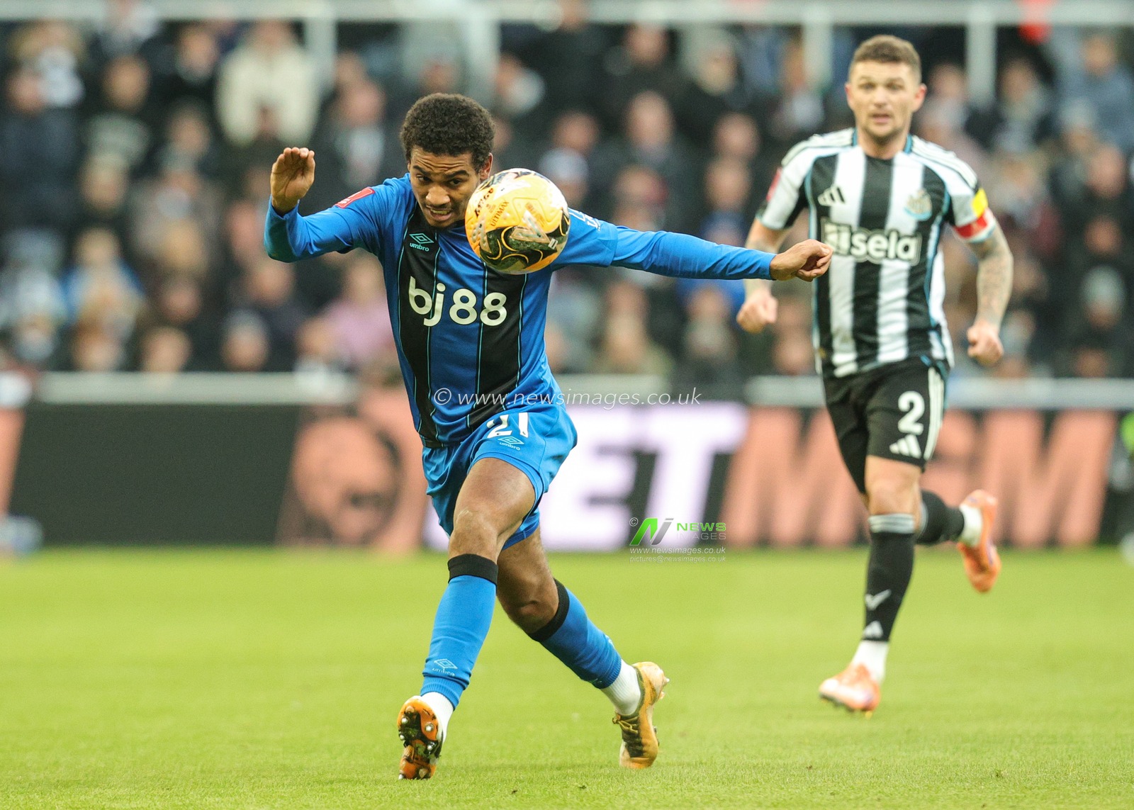 Amine Adli of Bournemouth heads ball on during the Emirates FA Cup Third Round match Newcastle United vs Bournemouth at St. James's Park, Newcastle, United Kingdom, 10th January 2026

(Photo by Richard Bierton/News Images)