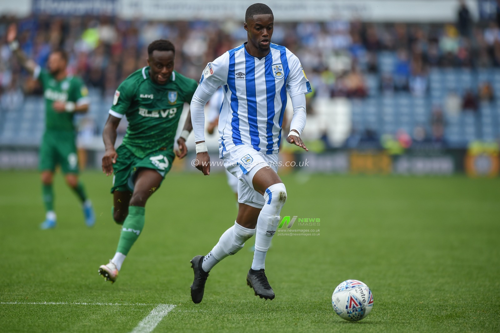 15th September 2019, John Smiths Stadium, Huddersfield England; Sky Bet Championship Football, Huddersfield Town vs Sheffield Wednesday ; Adama Diakhaby (11) of Huddersfield Town leads a promising attack.

Credit: Dean Williams/News Images

English Football League images are subject to DataCo Licence