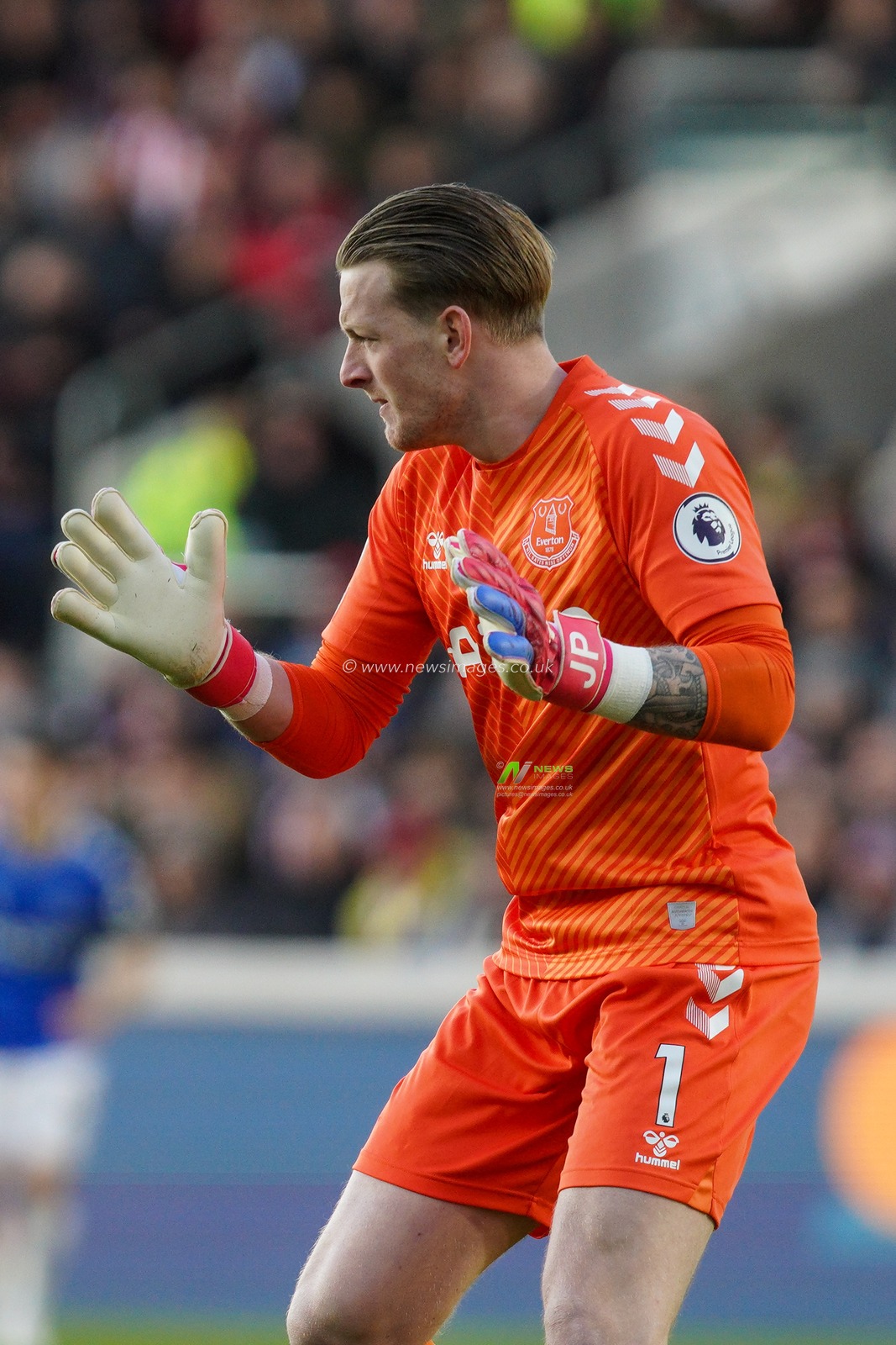 Jordan Pickford #1 of Everton