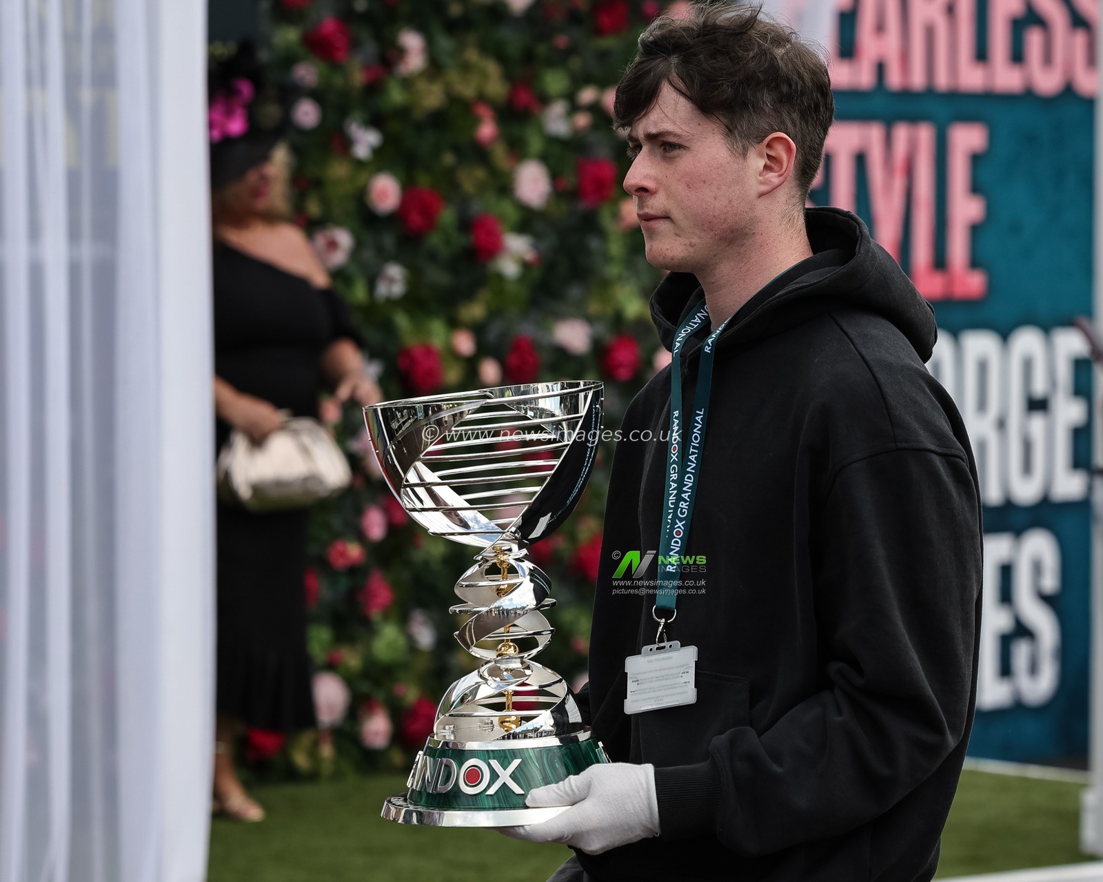 The Grand National Trophy during the 2026 Randox Grand National Day at Aintree Racecourse, Aintree, United Kingdom on 11 April 2026

(Photo by Mark Cosgrove/News Images)