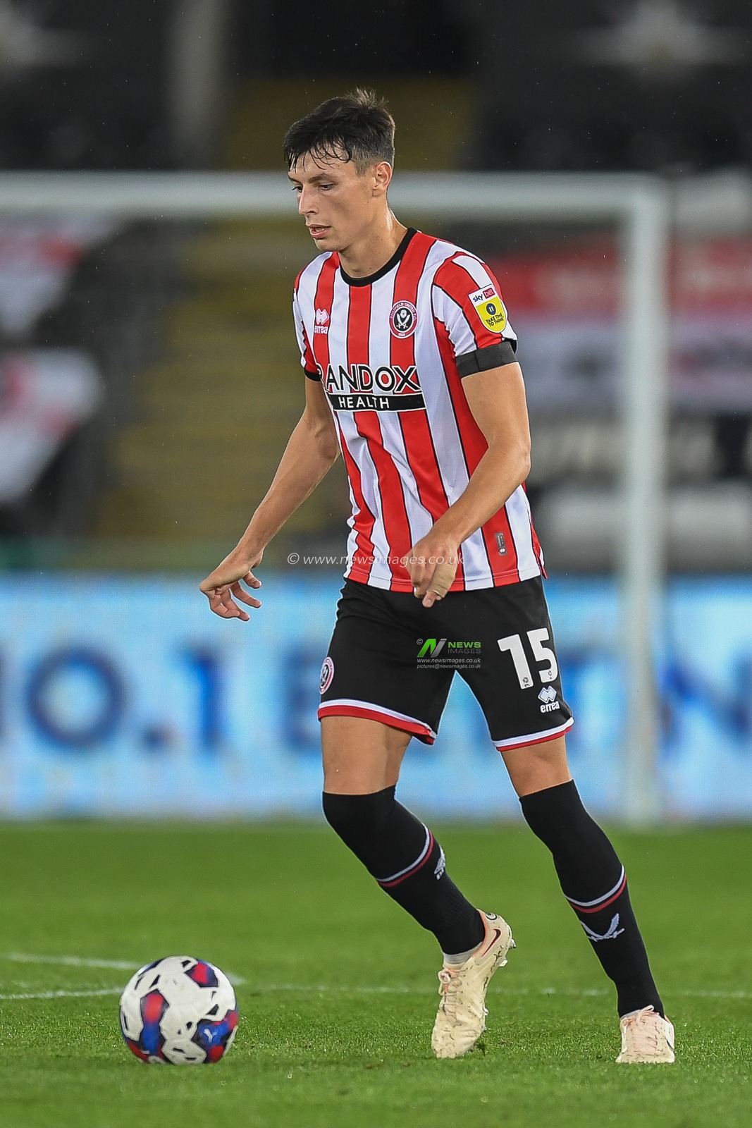 Anel AhmedhodÅ¾i? #15 of Sheffield United during the Sky Bet Championship match Swansea City vs Sheffield United at Swansea.com Stadium, Swansea, United Kingdom, 13th September 2022

(Photo by Mike Jones/News Images)
