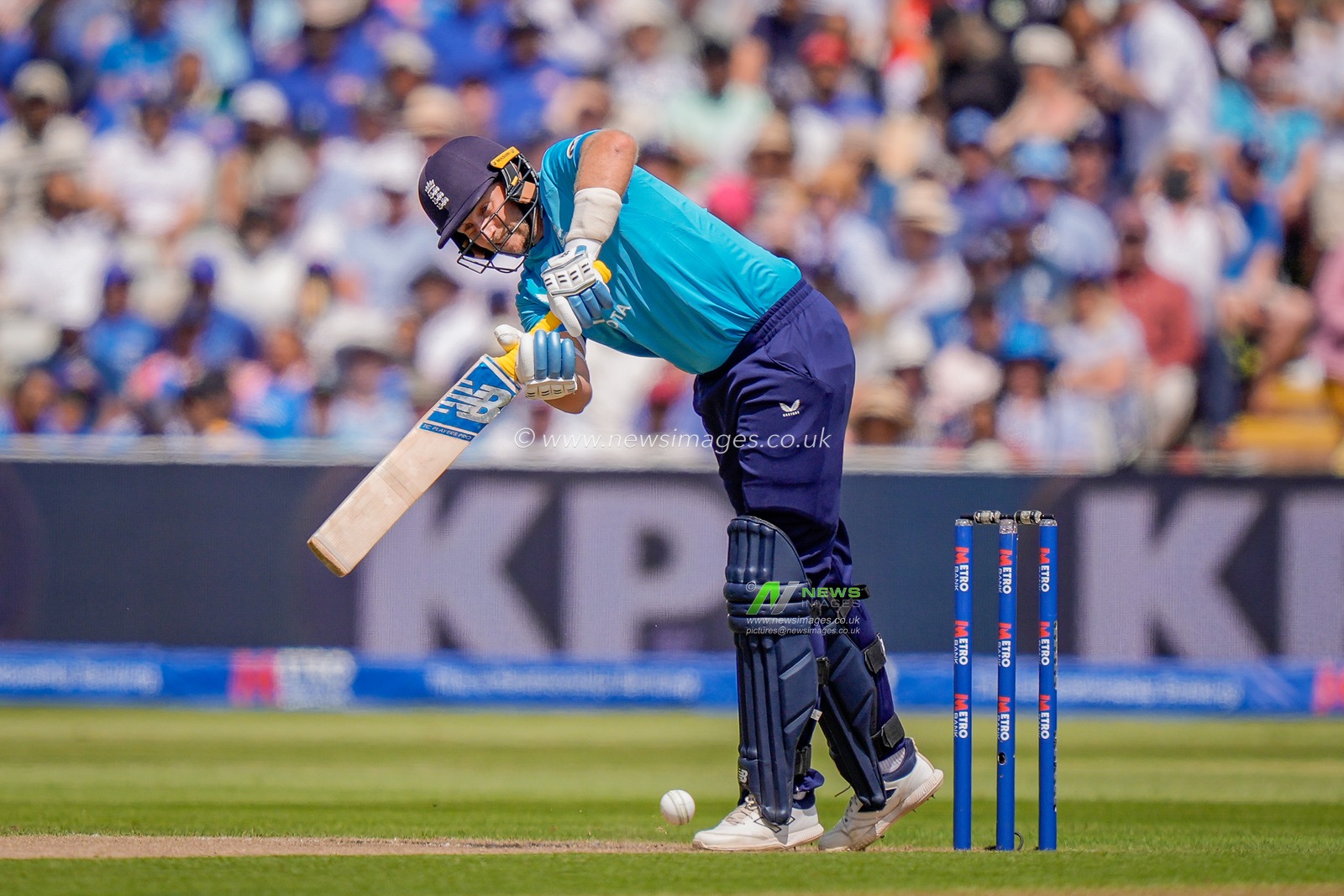 Joe Root of England hits a four during the 1st Metro Bank ODI match England vs India at Edgbaston, Birmingham, United Kingdom on 14 July 2026

(Photo by Maynard Manyowa/News Images)