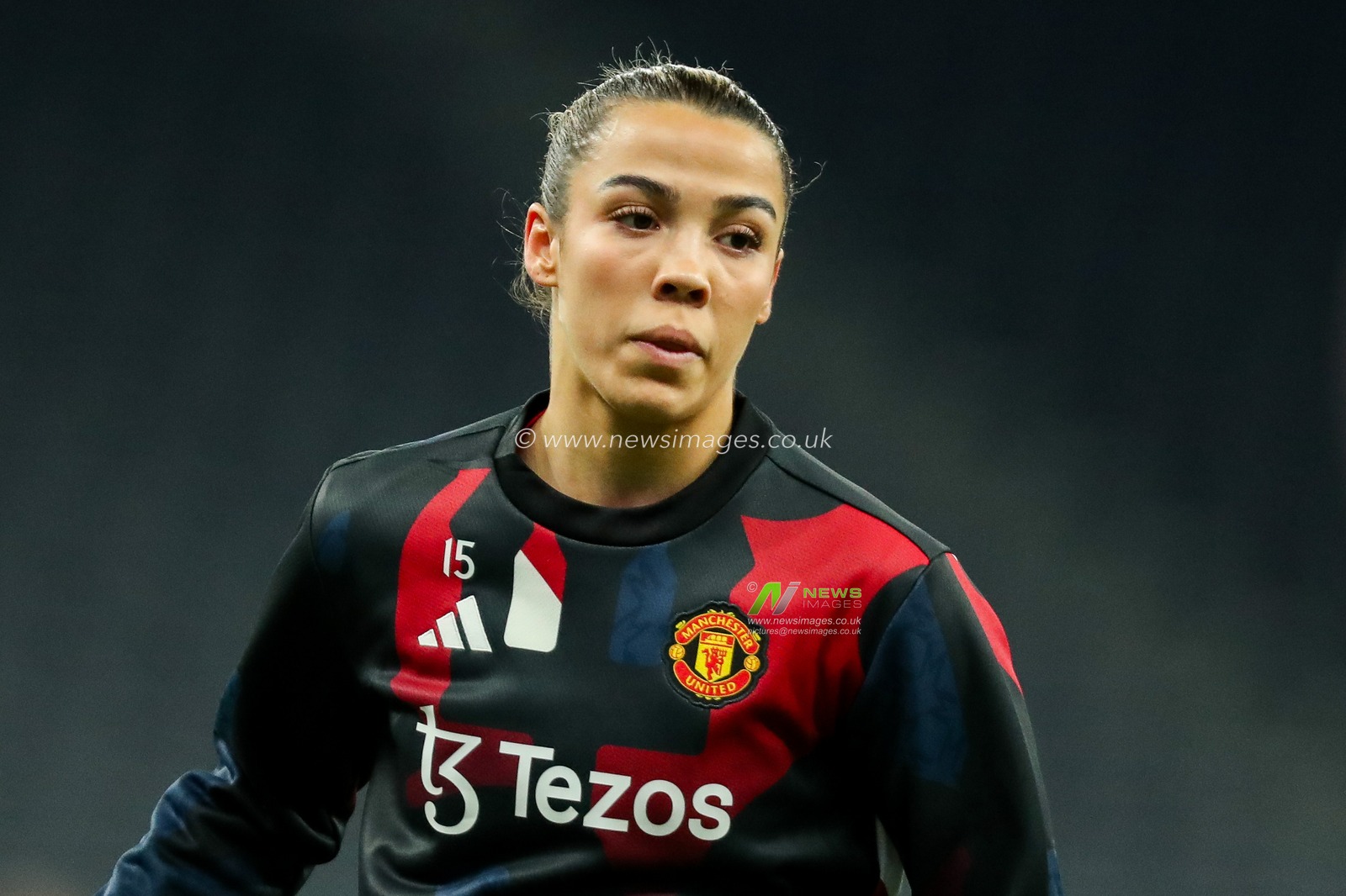 Celin Bizet of Manchester United Women warms up prior to the Barclays Women's Super League match Tottenham Hotspurâ€™s Women vs Manchester United Women at Tottenham Hotspur Stadium, 2nd February 2025

(Photo by Izzy Poles/News Images)
