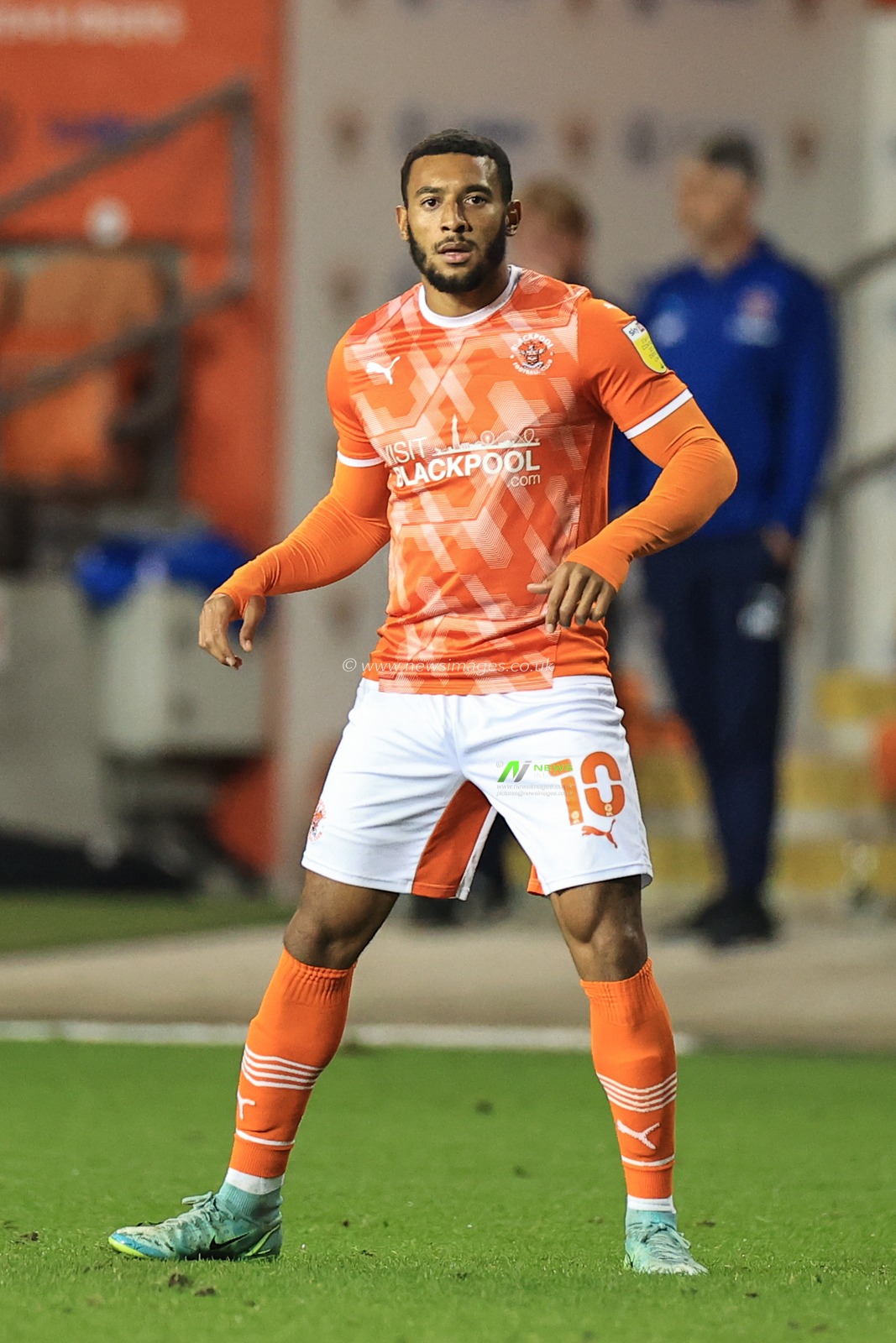 Keshi Anderson #10 of Blackpool during the game