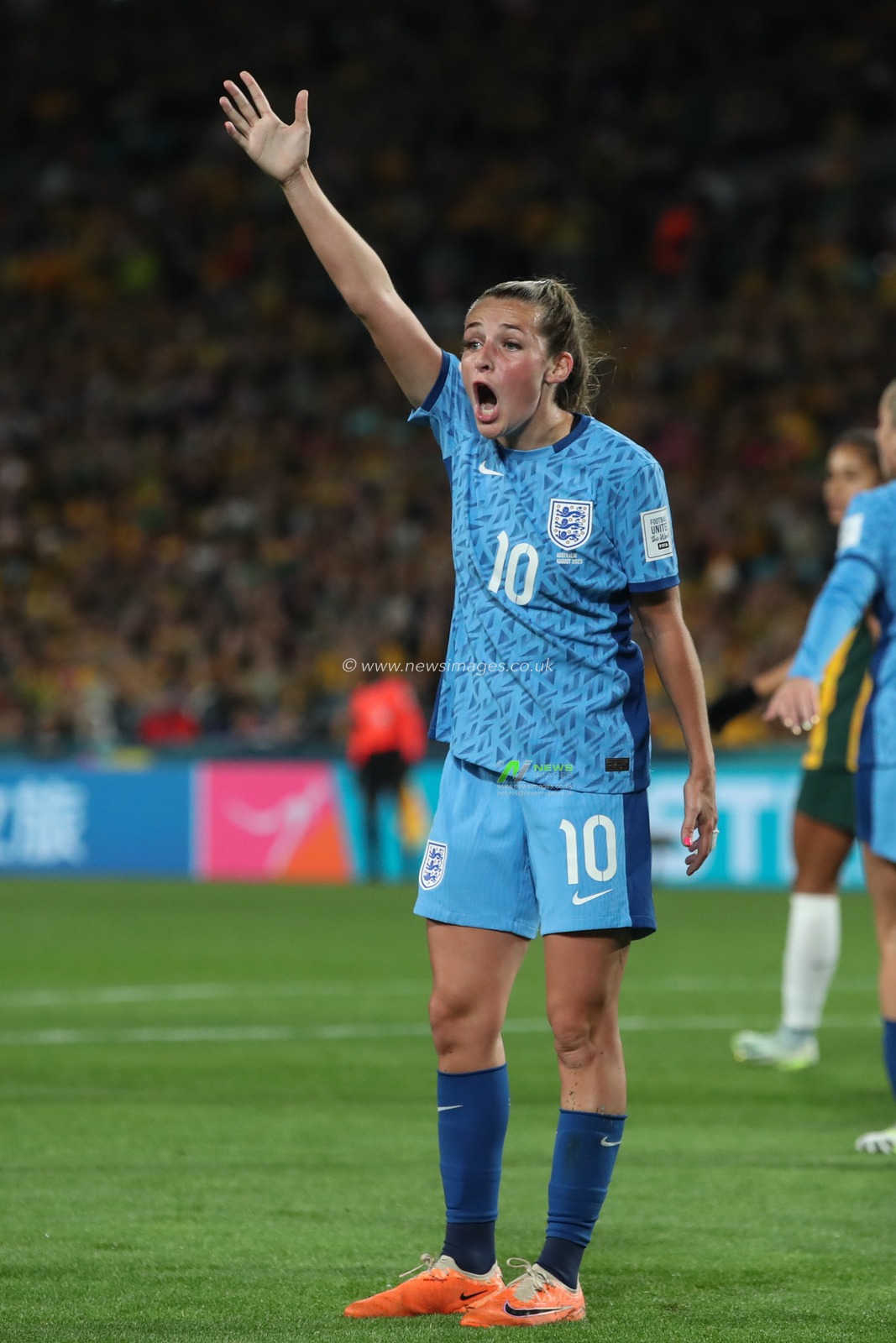Ella Toone #10 of England appeals during the FIFA Women's World Cup 2023 Semi-Final match Australia Women vs England Women at Stadium Australia, Sydney, Australia, 16th August 2023

(Photo by Patrick Hoelscher/News Images)