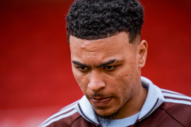 Morgan Rogers of Aston Villa inspects the pitch prior to kick off during the Premier League match Nottingham Forest vs Aston Villa at City Ground, Nottingham, United Kingdom on 12 April 2026

(Photo by Maynard Manyowa/News Images)