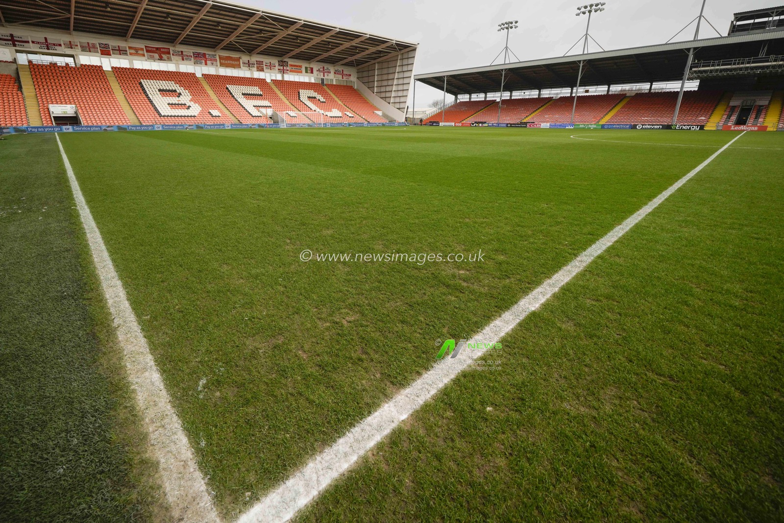 A general view of Bloomfield Rd Stadium, home of Blackpool before the Sky Bet League 1 match Blackpool vs Bristol Rovers at Bloomfield Road, Blackpool, United Kingdom, 23rd December 2023

(Photo by Steve Flynn/News Images)