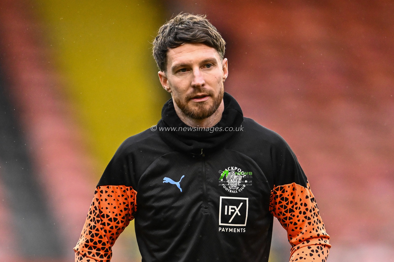 James Husband of Blackpool during the pre-game warmup ahead of the Sky Bet League 1 match Blackpool vs Exeter City at Bloomfield Road, Blackpool, United Kingdom, 13th January 2024

(Photo by Craig Thomas/News Images)