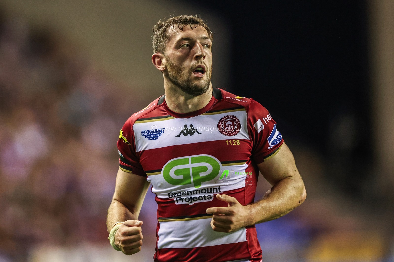 Jake Wardle of Wigan Warriors during the Betfred Super League round 22 match Wigan Warriors vs Hull KR at The Brick Community Stadium, Wigan, United Kingdom, 15th August 2025

(Photo by Alfie Cosgrove/News Images)