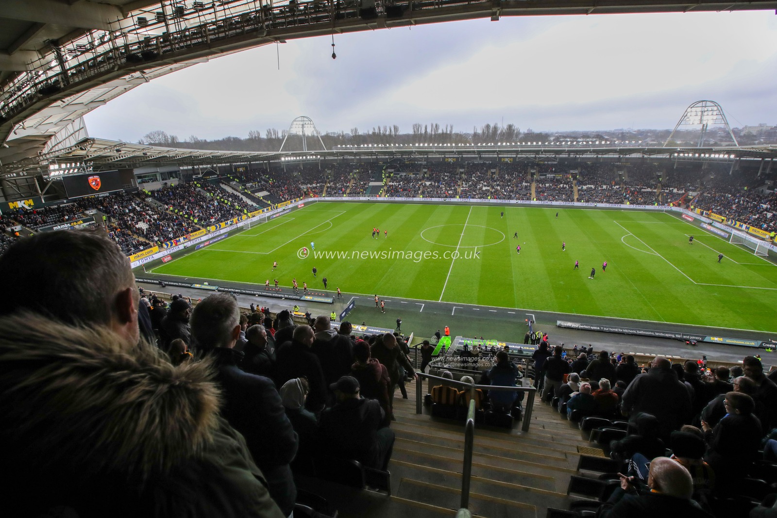 The West stand upper in The MKM Stadium sees its biggest attendance in six years during the Sky Bet Championship match Hull City vs Rotherham United at MKM Stadium, Hull, United Kingdom, 1st April 2023

(Photo by James Heaton/News Images)