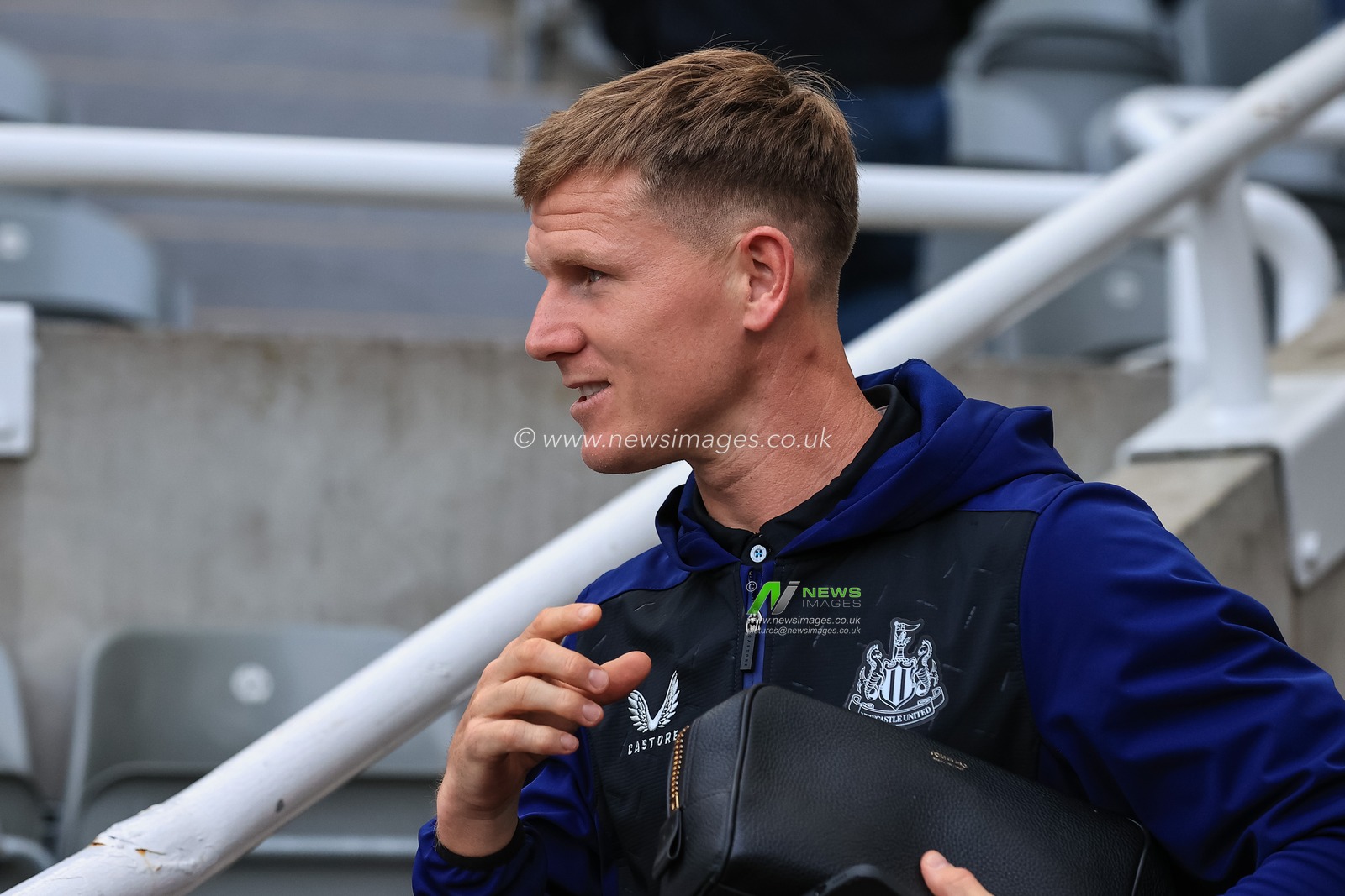 Matt Ritchie #11 of Newcastle United arrives at St. James Park