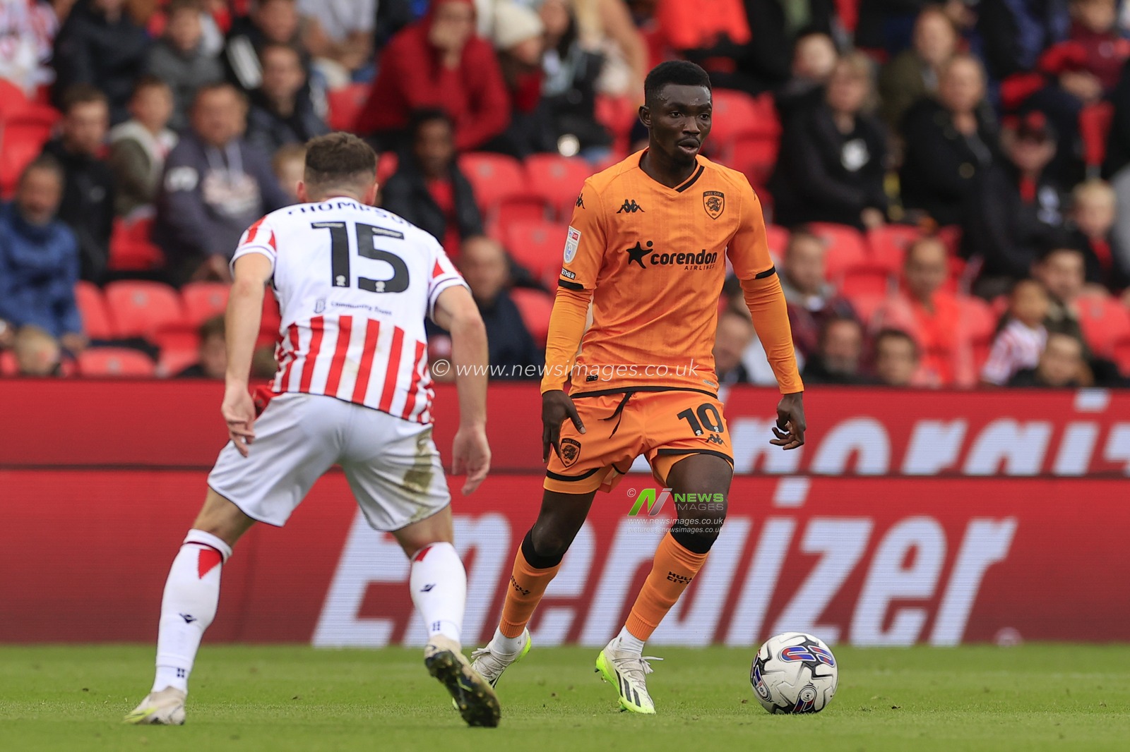 Adama Traore #10 of Hull City controls the ball during the Sky Bet Championship match Stoke City vs Hull City at Bet365 Stadium, Stoke-on-Trent, United Kingdom, 24th September 2023

(Photo by Conor Molloy/News Images)