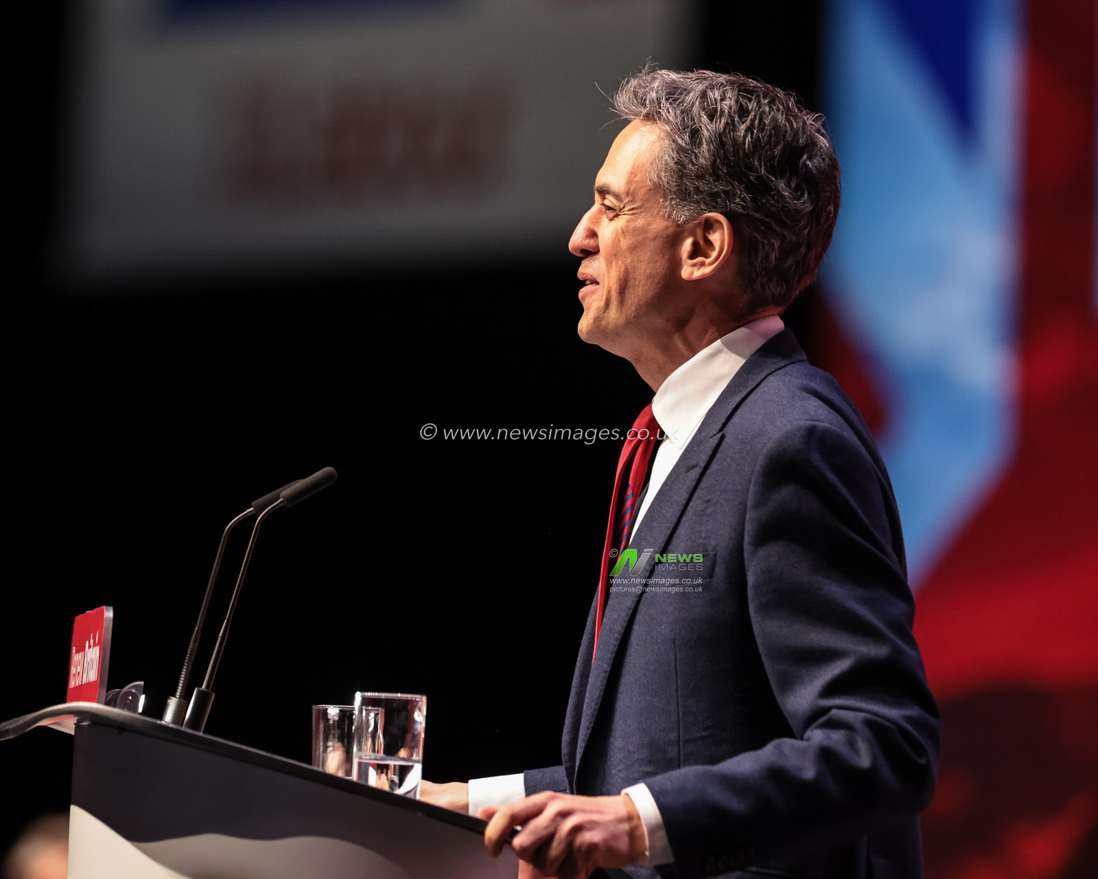 Ed Milliband MP, Secretary of State for Energy Security and Net Zero addresses conference during the Labour Party Annual Conference 2025 Day 4 at ACC, Liverpool, United Kingdom, 1st October 2025

(Photo by Mark Cosgrove/News Images)