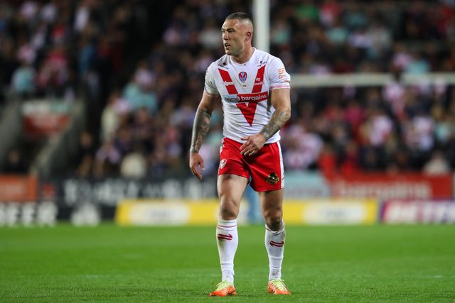 Curtis Sironen of St. Helens during the Betfred Super League  Round 7 match St Helens vs Wakefield Trinity at Totally Wicked Stadium, St Helens, United Kingdom, 11th April 2025

(Photo by Gareth Evans/News Images)