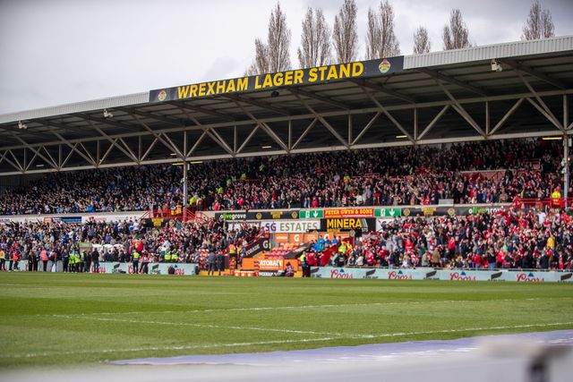 General View during the Sky Bet League 1 match Wrexham vs Stockport County at SToK Cae Ras, Wrexham, United Kingdom, 22nd March 2025

(Photo by Nik Mesney/News Images)