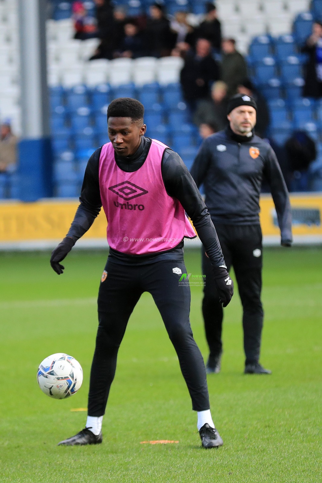 Di'Shon Bernard #24 of Hull City warms up.