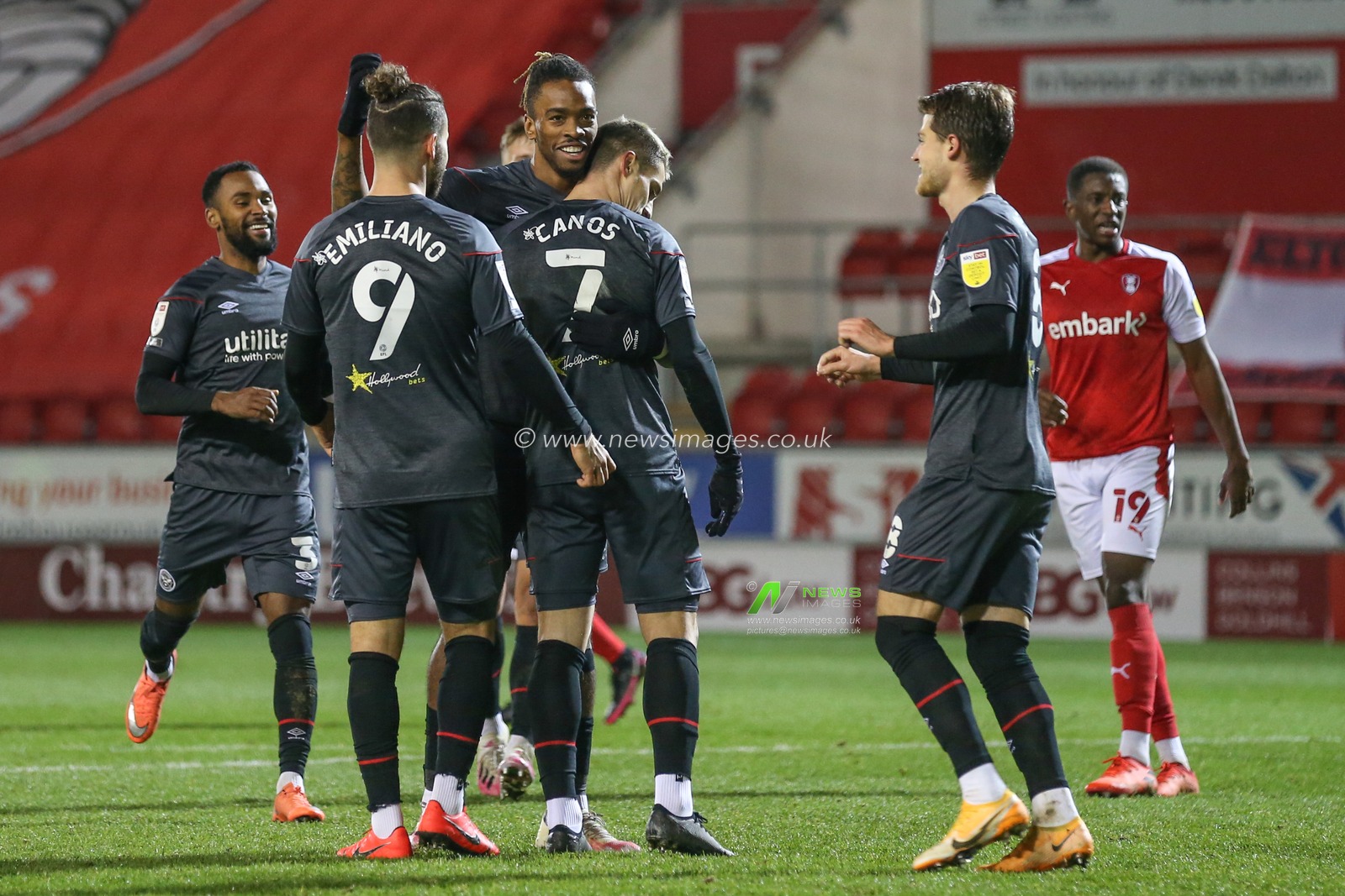 CELEBRATION Ivan Toney #17 of Brentford celebrates his goal to make it 0-2