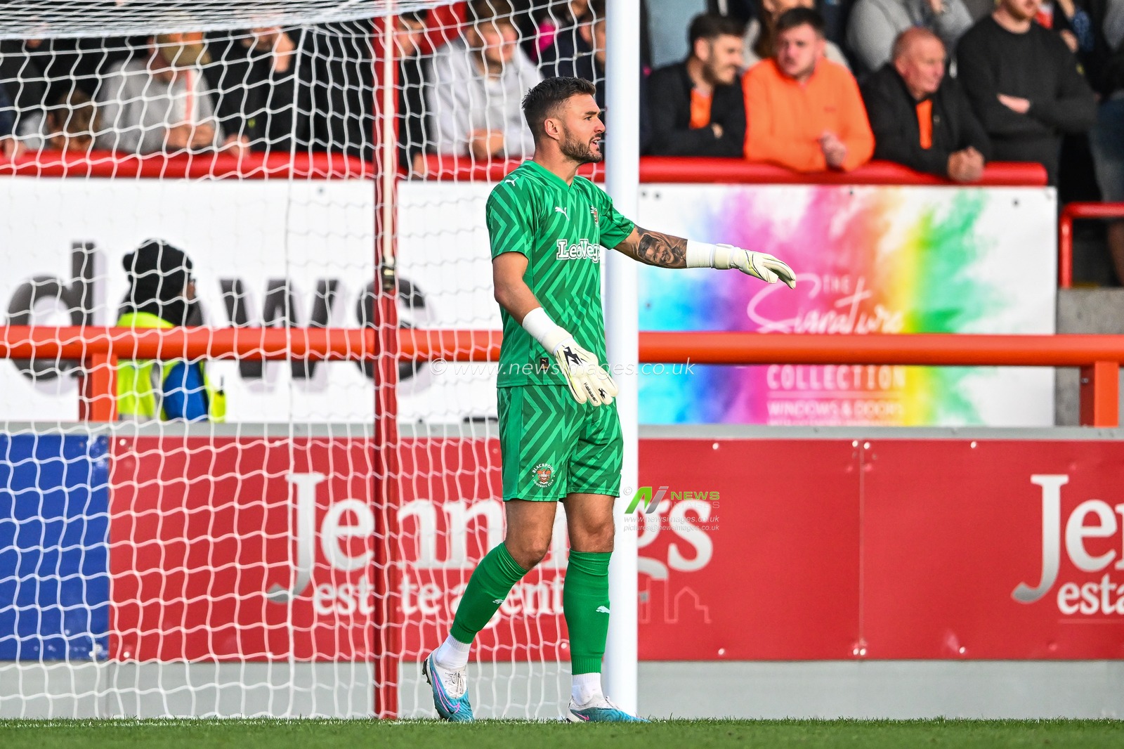 Richard O'Donnell #1 of Blackpool during the Pre-season friendly match Morecambe vs Blackpool at Mazuma Stadium, Morecambe, United Kingdom, 25th July 2023

(Photo by Craig Thomas/News Images)