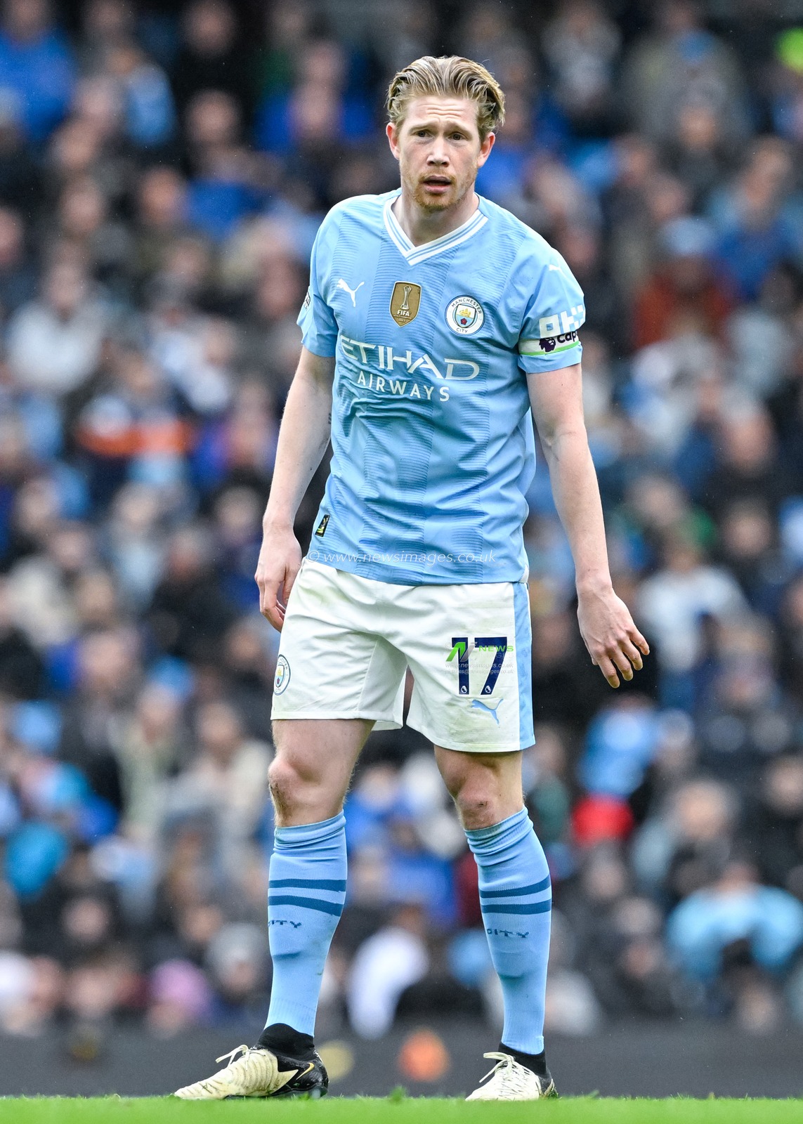 Kevin De Bruyne of Manchester City, during the Premier League match Manchester City vs Luton Town at Etihad Stadium, Manchester, United Kingdom, 13th April 2024

(Photo by Cody Froggatt/News Images)