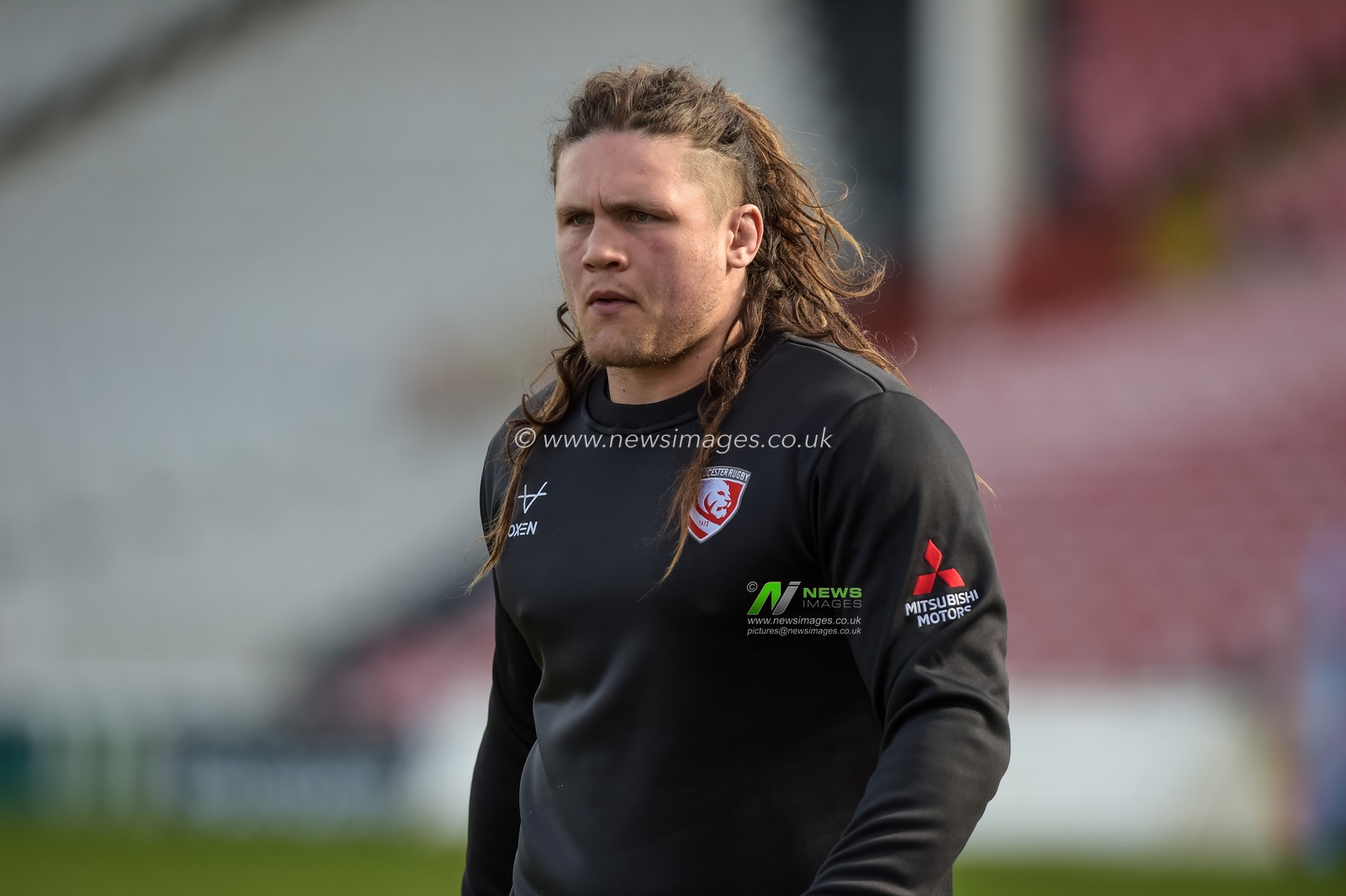 Jordy Reid #6 of gloucester rugby during the pre-game warmup
