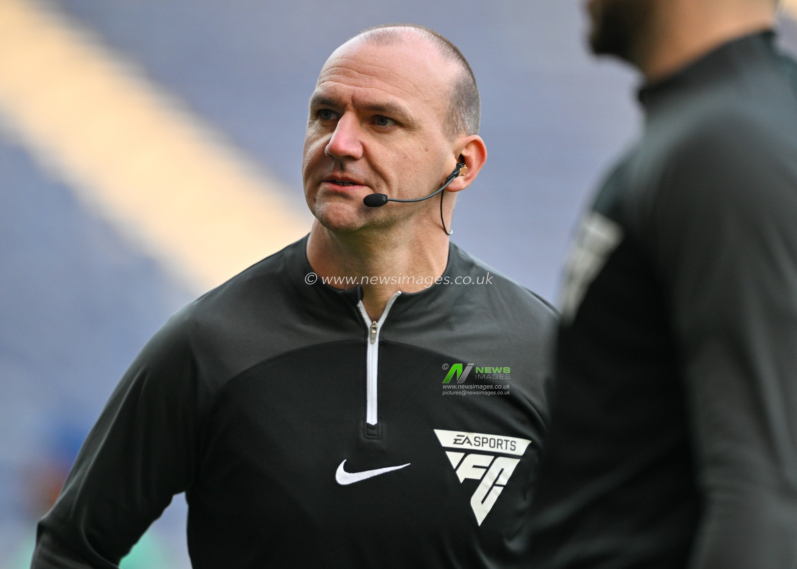 Referee Bobby Madley warms up ahead of the match, during the Sky Bet Championship match Preston North End vs Cardiff City at Deepdale, Preston, United Kingdom, 25th November 2023

(Photo by Cody Froggatt/News Images)