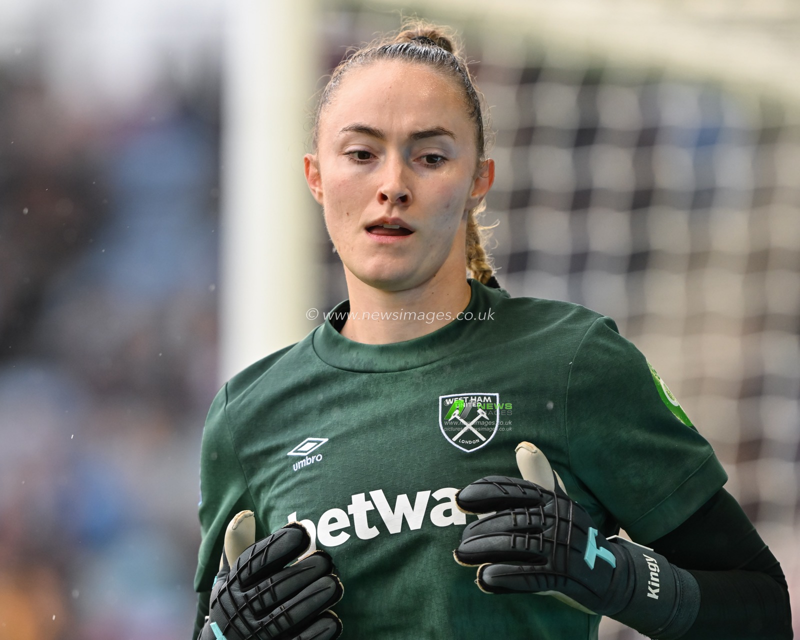 Kinga Szemik of West Ham United Women during the The Barclays Women's Super League match Manchester City Women vs West Ham United Women at Joie Stadium, Manchester, United Kingdom, 6th October 2024

(Photo by Cody Froggatt/News Images)