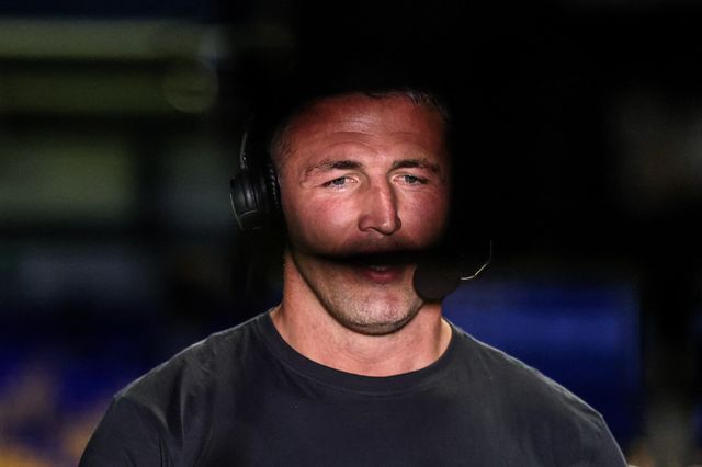 Sam Burgess manager of Warrington is interviewed by Sky Sports Rugby League during the Betfred Super League round 13 match Warrington Wolves vs Hull FC at The Halliwell Jones Stadium, Warrington, United Kingdom on 05 June 2026

(Photo by Alfie Cosgrove/News Images)