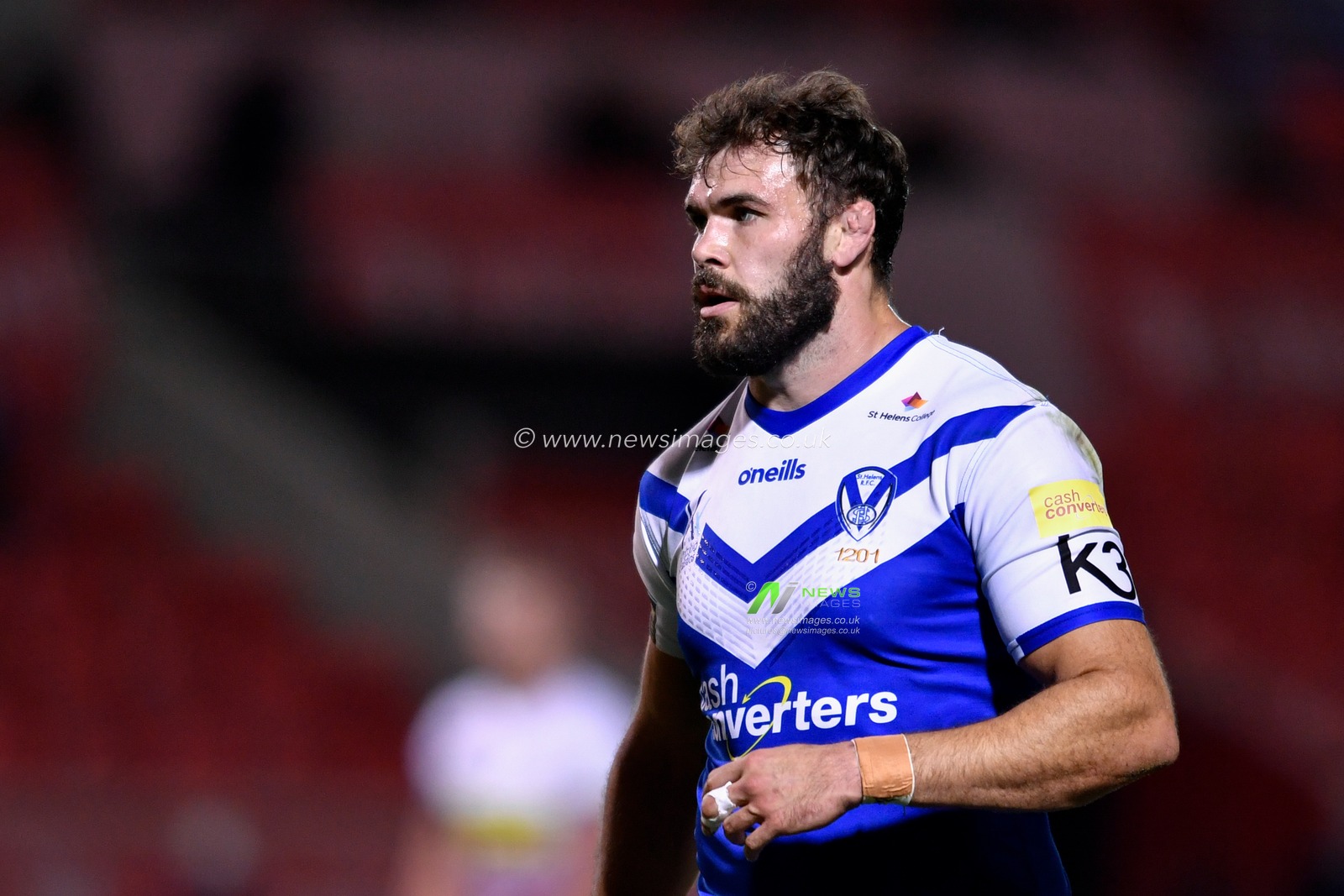 Alex Walmsley (8) of St Helens in action during the game