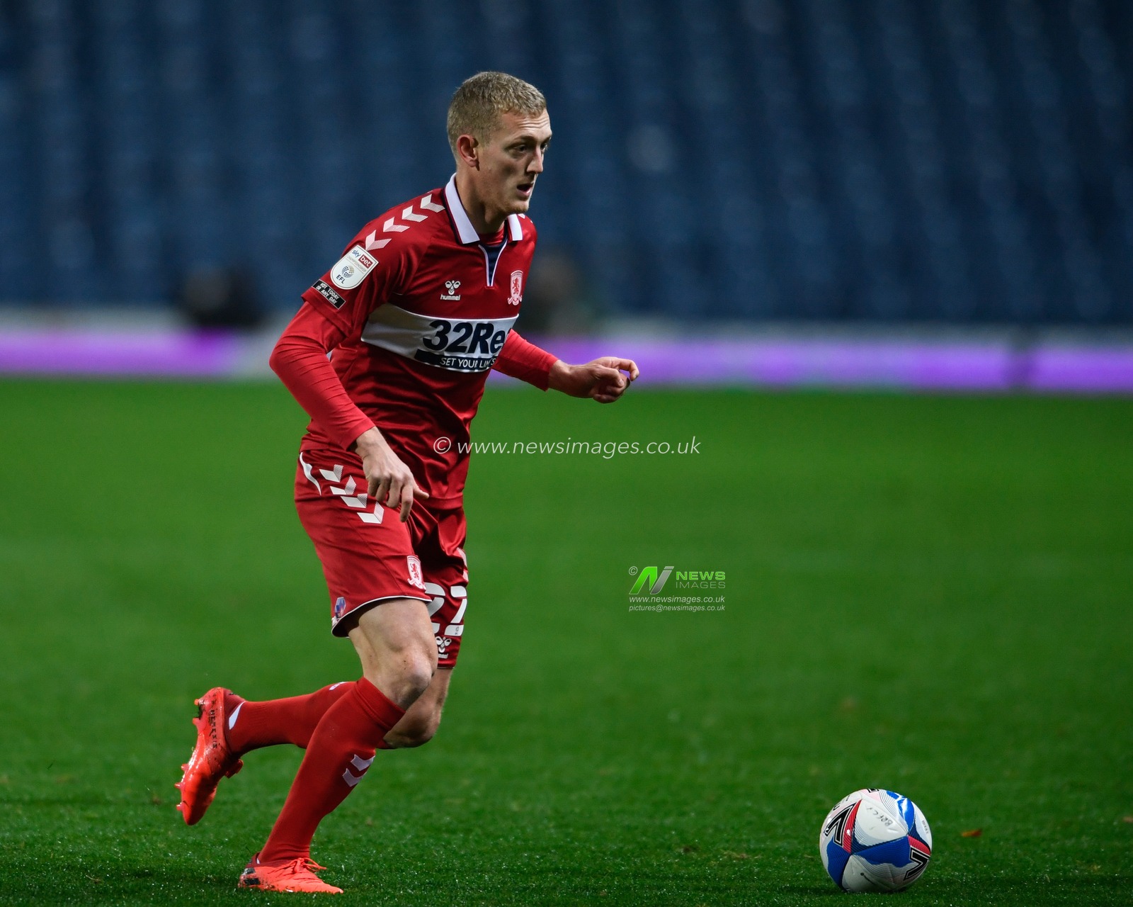 George Saville (22) of Middlesbrough with the ball