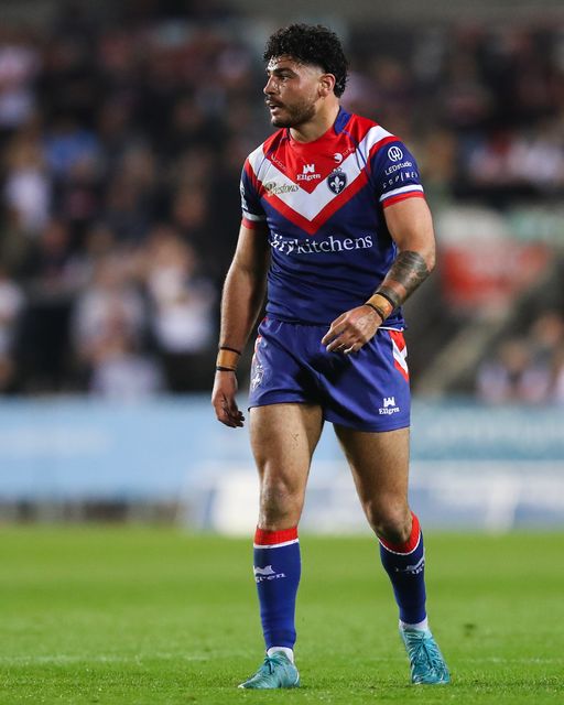 Mathieu Cozza of Wakefield Trinity during the Betfred Super League  Round 7 match St Helens vs Wakefield Trinity at Totally Wicked Stadium, St Helens, United Kingdom, 11th April 2025

(Photo by Gareth Evans/News Images)