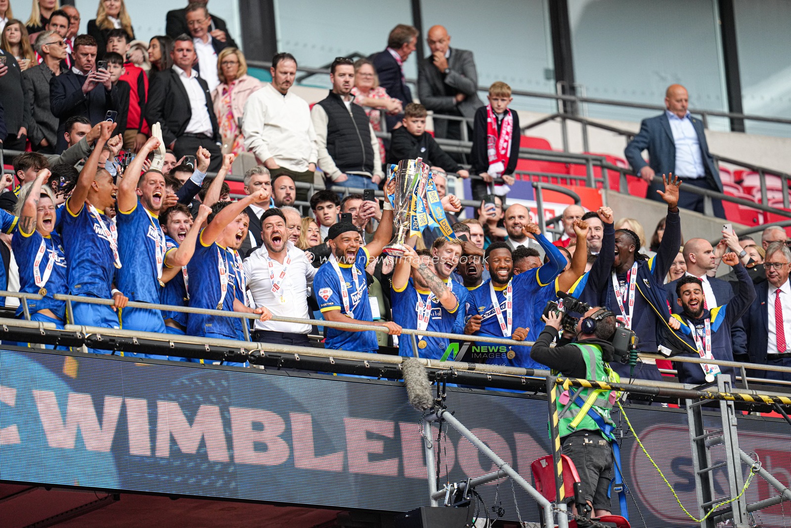 during the Sky Bet League 2 Playoff Final match AFC Wimbledon vs Walsall at Wembley Stadium, London, United Kingdom, 26th May 2025

(Photo by Harvey Murphy/News Images)