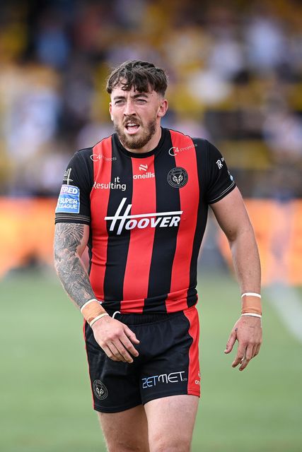 Matty Ashton of Warrington Wolves during the Betfred Super League round 21 match Castleford Tigers vs Warrington Wolves at OneBore Stadium, Castleford, Untied Kingdom on 01 August 2026

(Photo by Ben Roberts/News Images)
