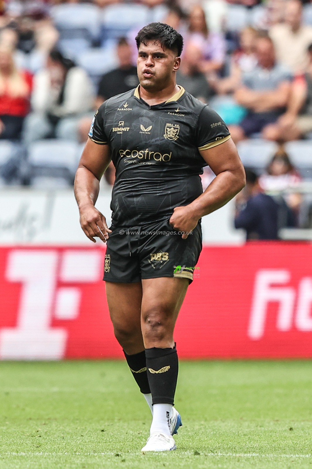 Herman Ese’ese of Hull FC during the Betfred Super League Round 19 match Wigan Warriors vs Hull FC at The Brick Community Stadium, Wigan, United Kingdom, 19th July 2025

(Photo by Alfie Cosgrove/News Images)