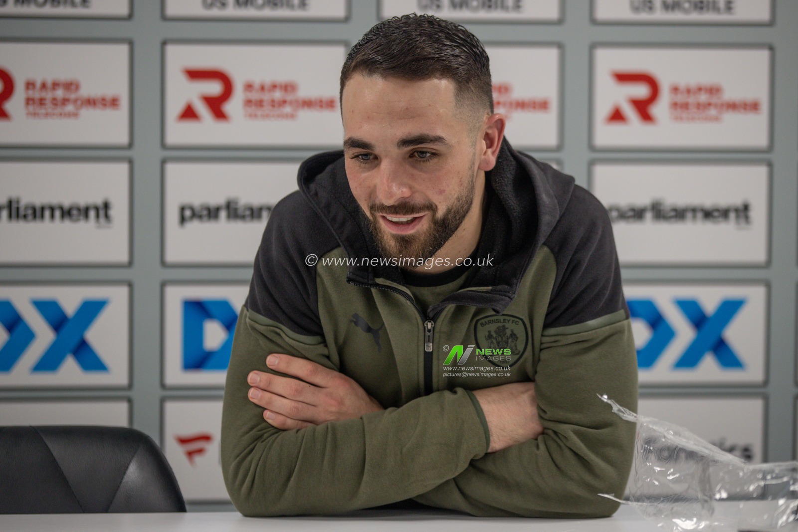 Adam Phillips of Barnsley speaks in the post match press conference during the Sky Bet League 1 match Barnsley vs Leyton Orient at Oakwell, Barnsley, United Kingdom, 10th February 2024

(Photo by Alfie Cosgrove/News Images)