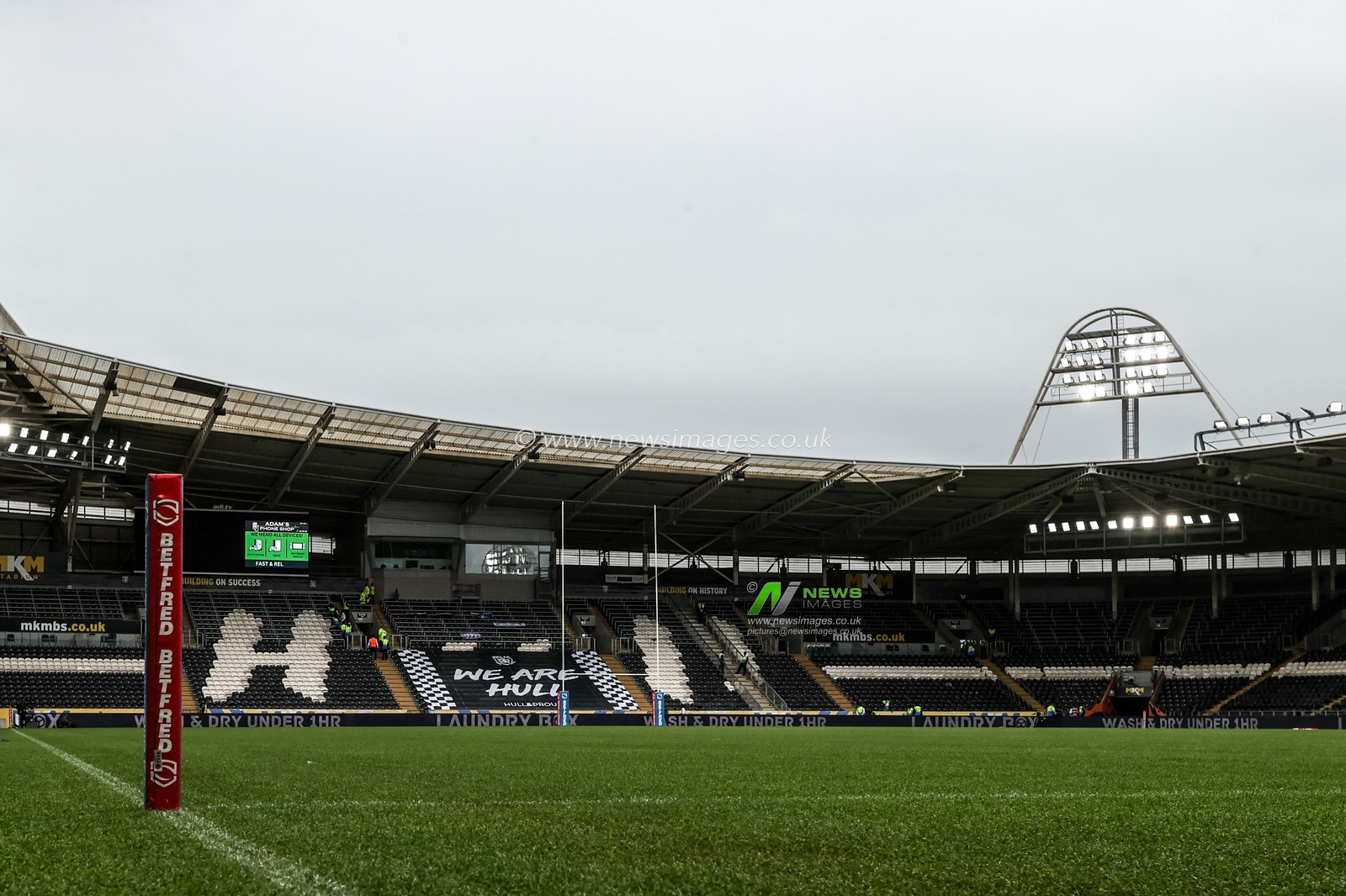 A general view of MKM Stadium ahead of the Betfred Super League round 25 match Hull FC vs Warrington Wolves at MKM Stadium, Hull, United Kingdom on 29 August 2026

(Photo by Alfie Cosgrove/News Images)