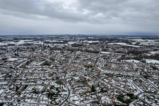 Aerial views of Newport, Shropshire, after Storm Goretti caused disruption across the area, Newport, Telford and Wrekin, United Kingdom, January 9, 2026.

(Photo by Euan Manning/News Images)

*** GER AUT SUI OUT ***