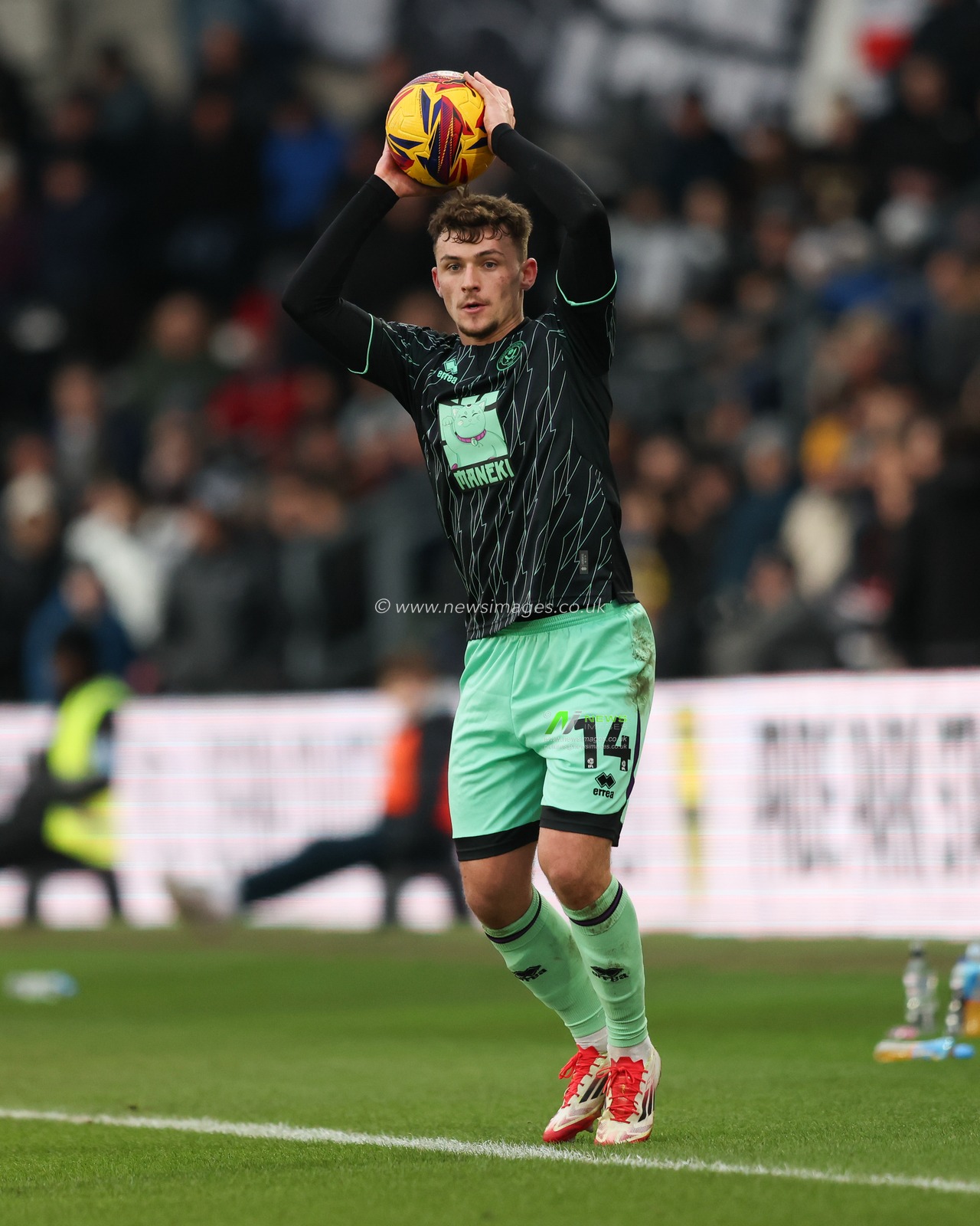 Harrison Burrows of Sheffield United during the Sky Bet Championship match Derby County vs Sheffield United at Pride Park Stadium, Derby, United Kingdom, 1st February 2025

(Photo by Alex Roebuck/News Images)