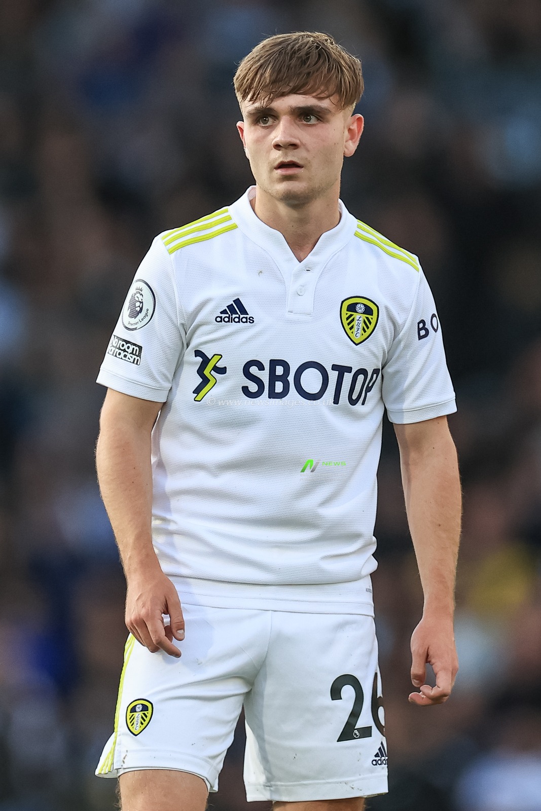Lewis Bate #26 of Leeds United during the game