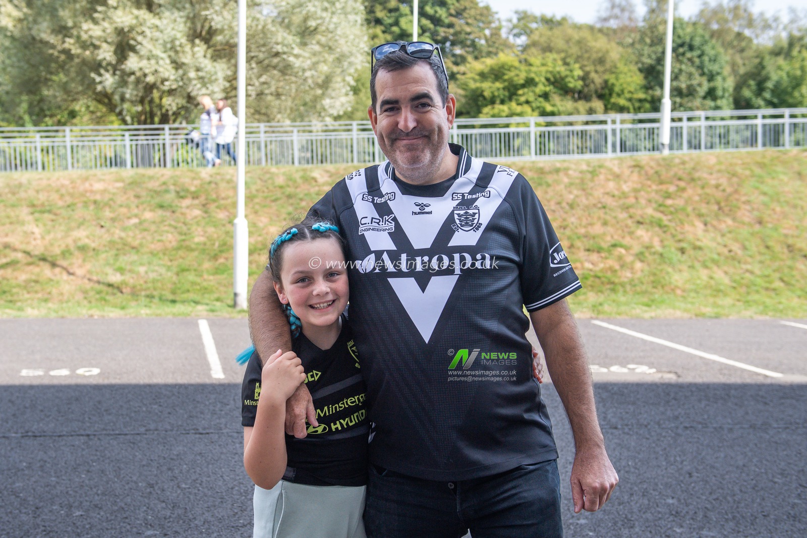 Hull FC fans begin to arrive at the MKM Stadium ahead of the Hull Derby, Hull, United Kingdom, 3rd September 2022

(Photo by Craig Thomas/News Images)