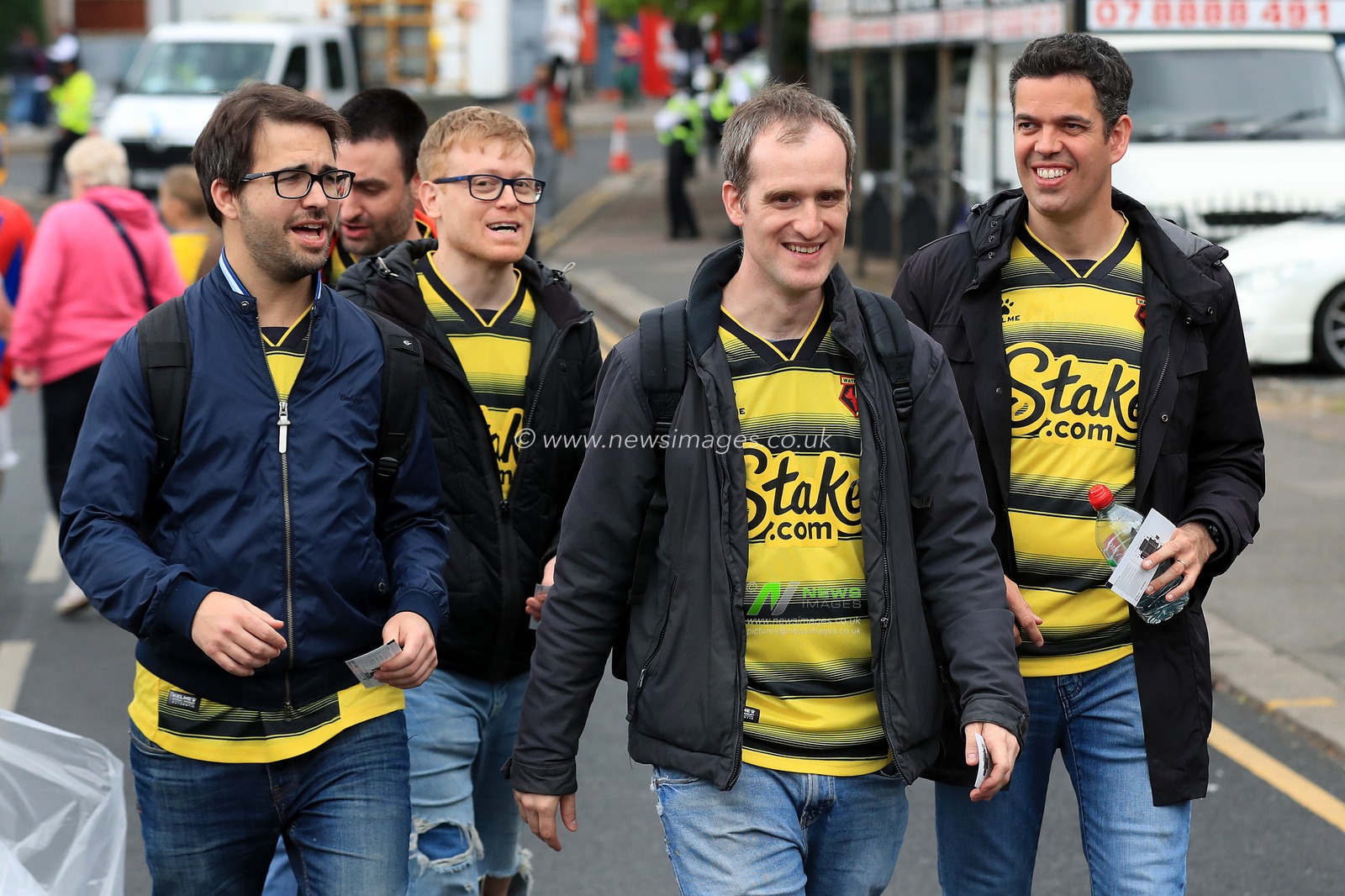 Watford fans arriving at the stadium.