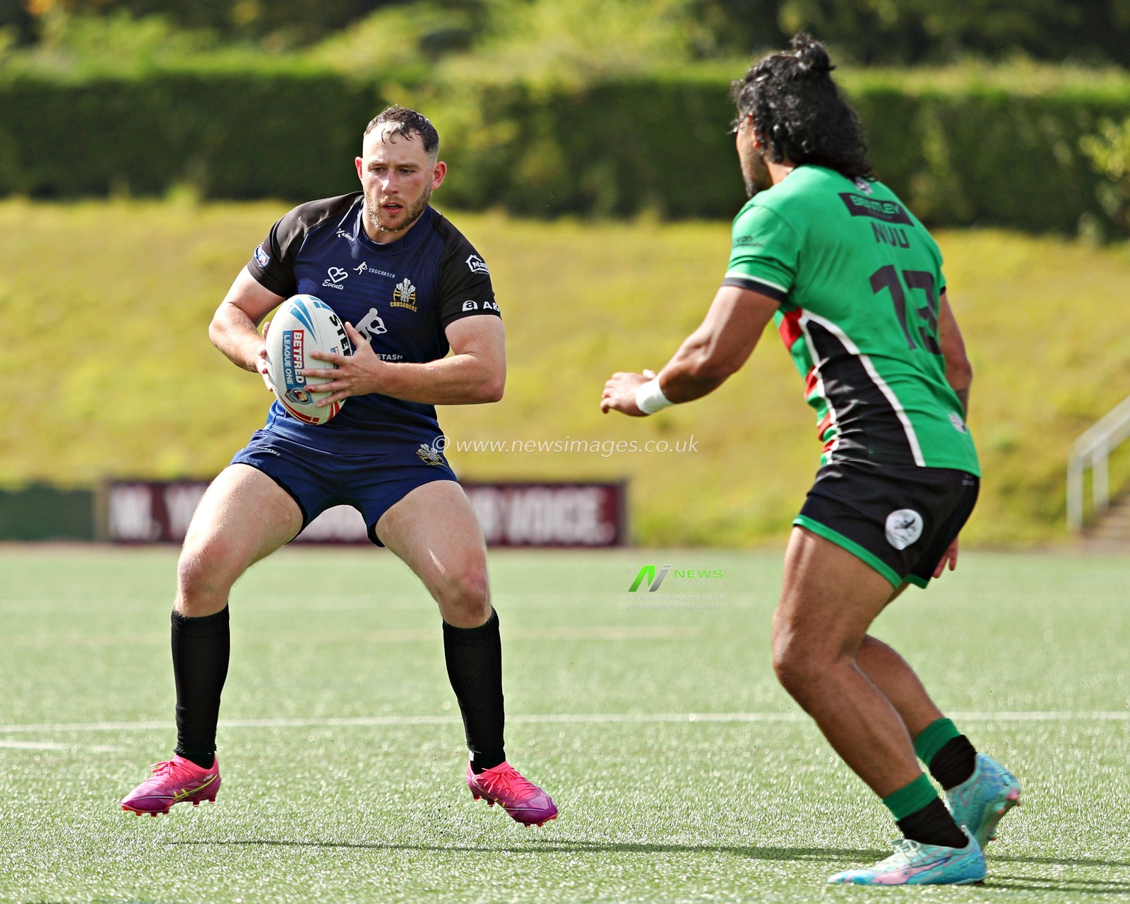 Lloyd Roby of North Wales Crusaders during the Betfred League 1 match North Wales Crusaders vs Keighley Cougars at Stadiwm CSM, Colwyn Bay, United Kingdom, 31st August 2025(Photo by Sam Eaden/News Images)