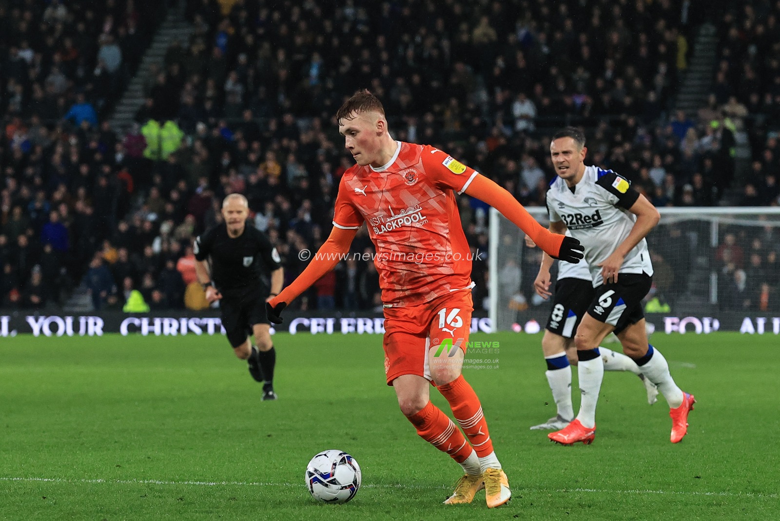 Sonny Carey #16 of Blackpool during the game