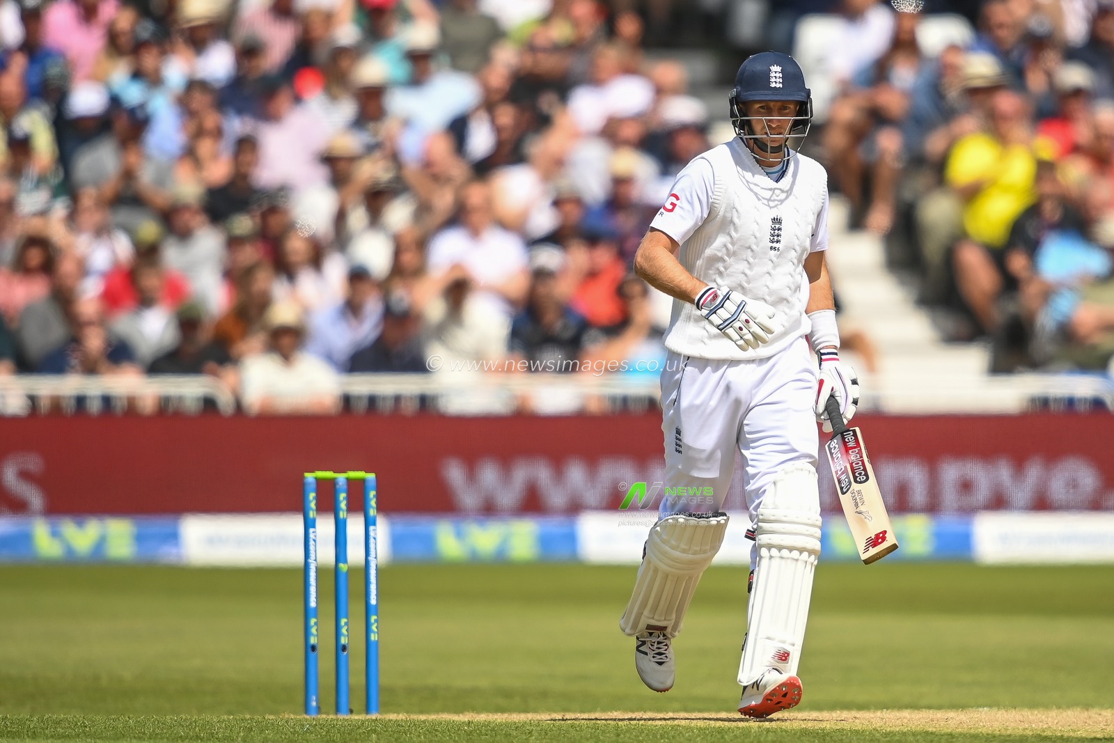 Joe Root of England in action during the game