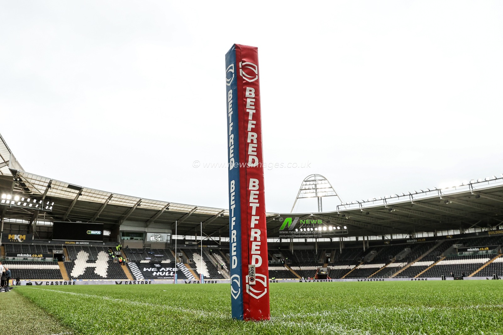 A general view of MKM Stadium ahead of the Betfred Super League round 25 match Hull FC vs Warrington Wolves at MKM Stadium, Hull, United Kingdom on 29 August 2026

(Photo by Alfie Cosgrove/News Images)