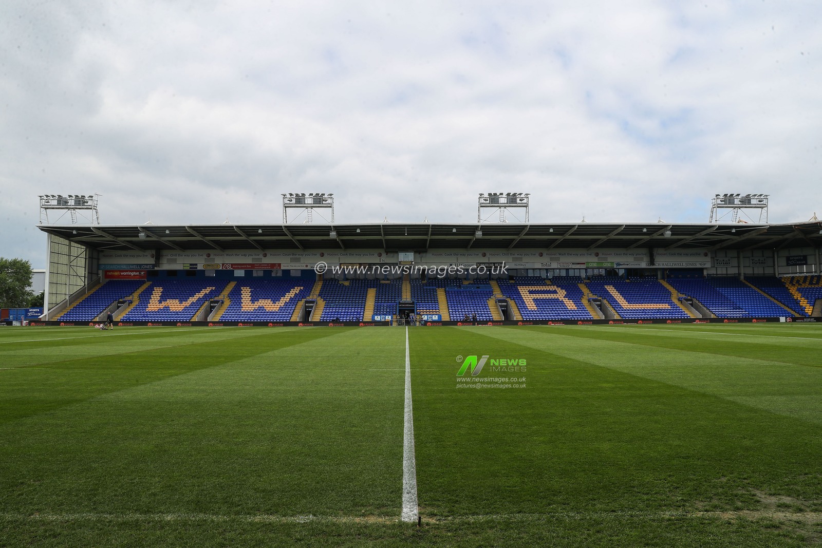 A general view inside of the Halliwell Jones Stadium, home of Warrington Wolves ahead of the Betfred Super League Round 13 match Warrington Wolves vs Wigan Warriors at Halliwell Jones Stadium, Warrington, United Kingdom, 1st June 2024

(Photo by Gareth Evans/News Images)